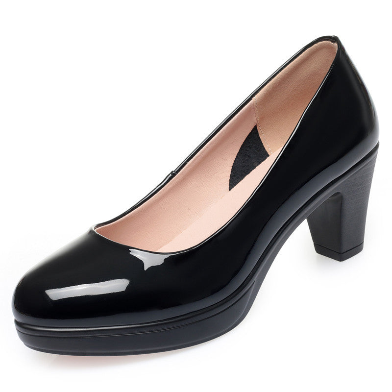CUSHHIDE Women's Patent-Look Dress Heels