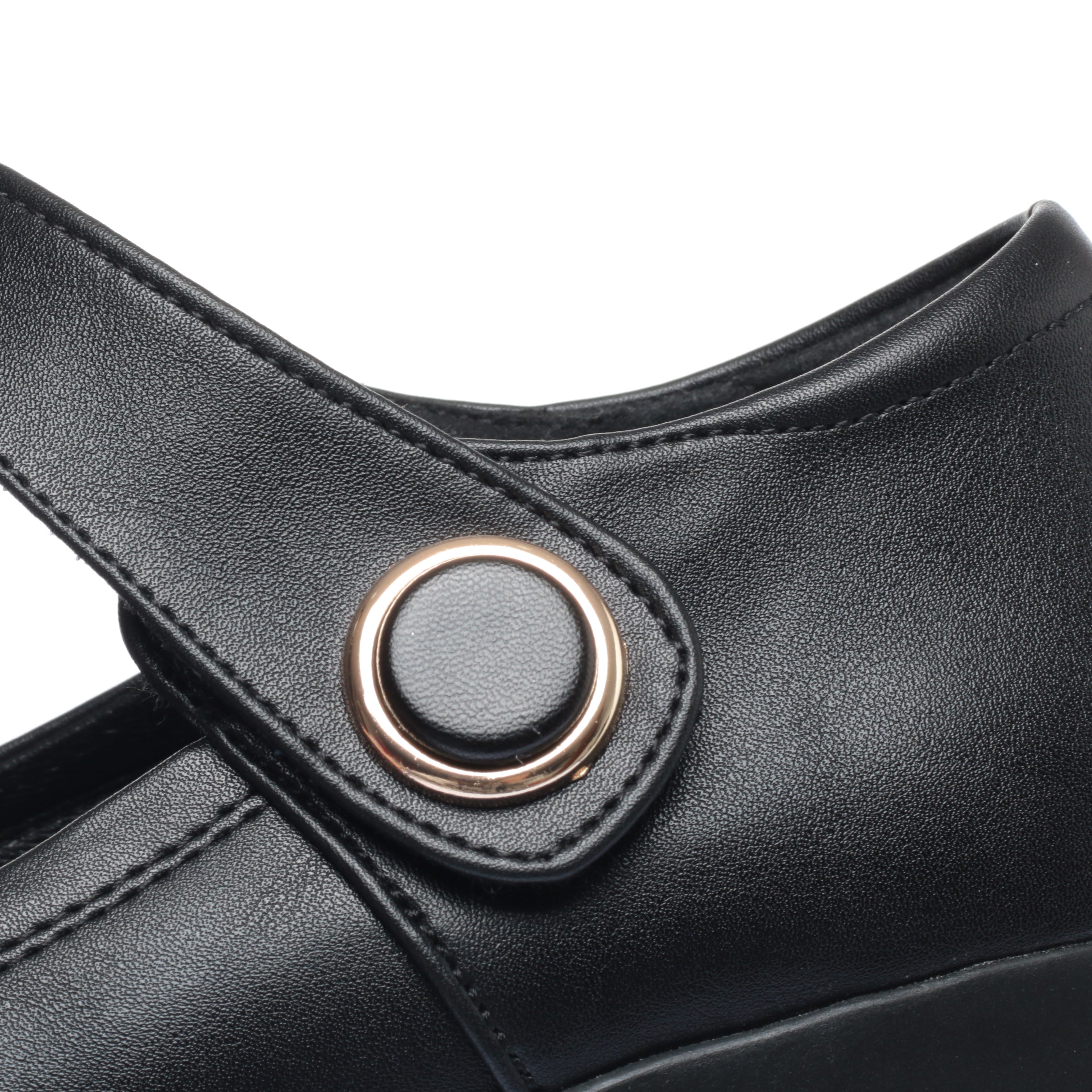 CUSHHIDE Women's Mary Jane Flats with Hook-and-Loop Strap