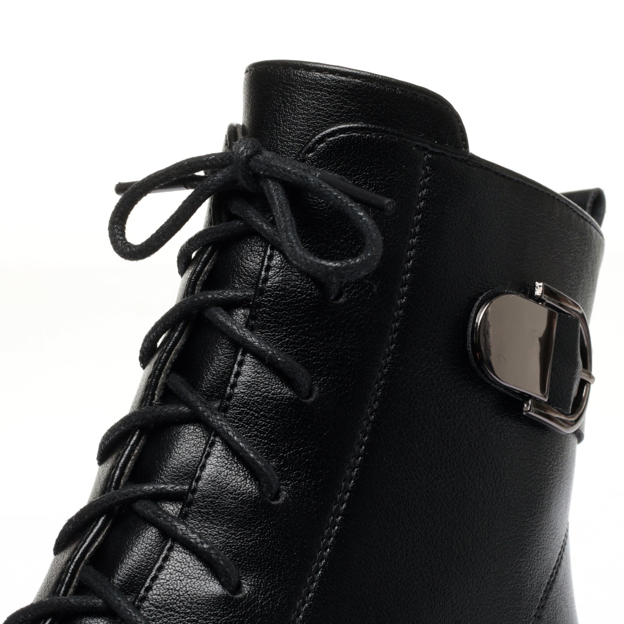 CUSHHIDE Women's Fleece-Lined Ankle Boots with Metal Accent, 3-Inch Heel