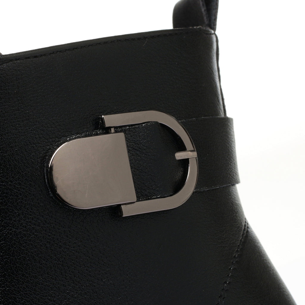 CUSHHIDE Women's Fleece-Lined Ankle Boots with Metal Accent, 3-Inch Heel