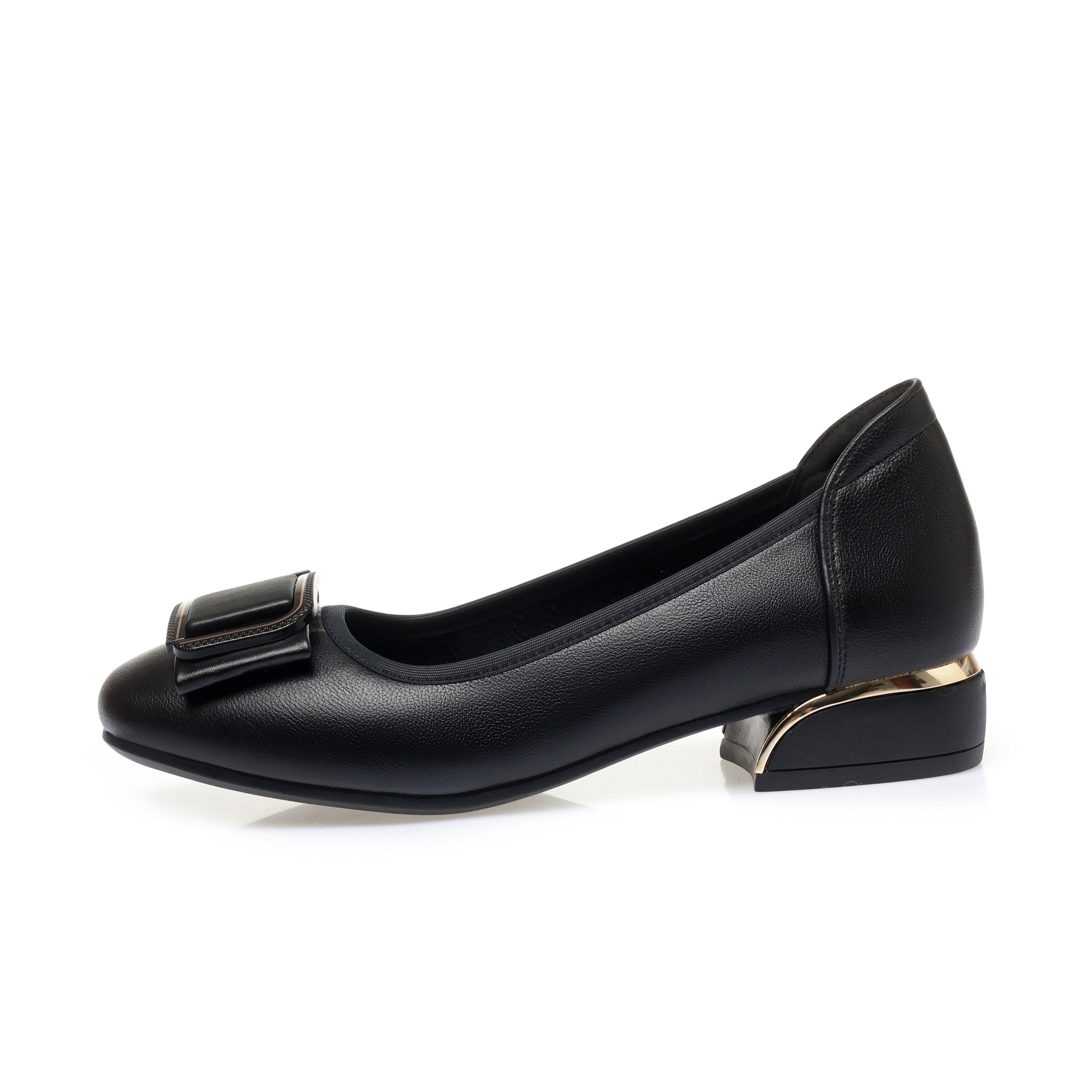 CUSHHIDE Women's Classic Block Heel Pumps, 1.2-Inch Heel