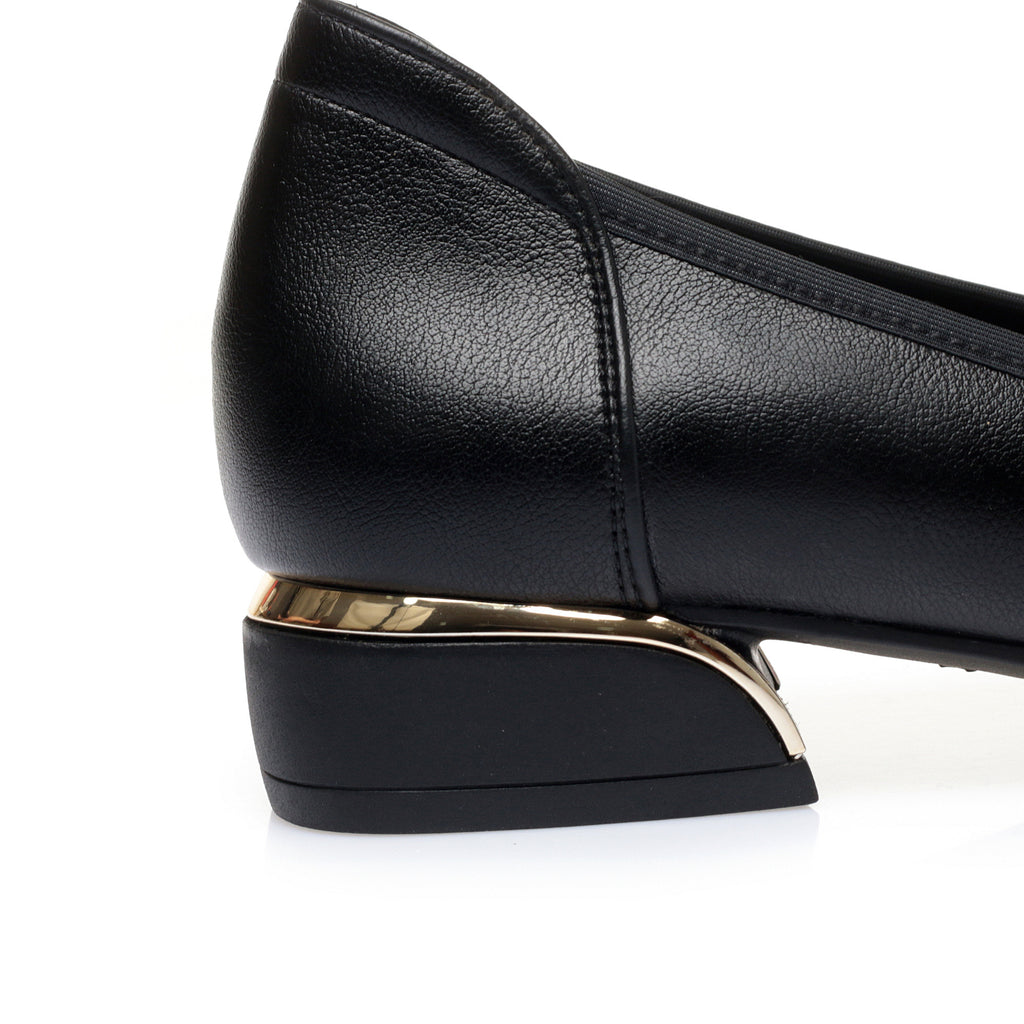 CUSHHIDE Women's Classic Block Heel Pumps, 1.2-Inch Heel