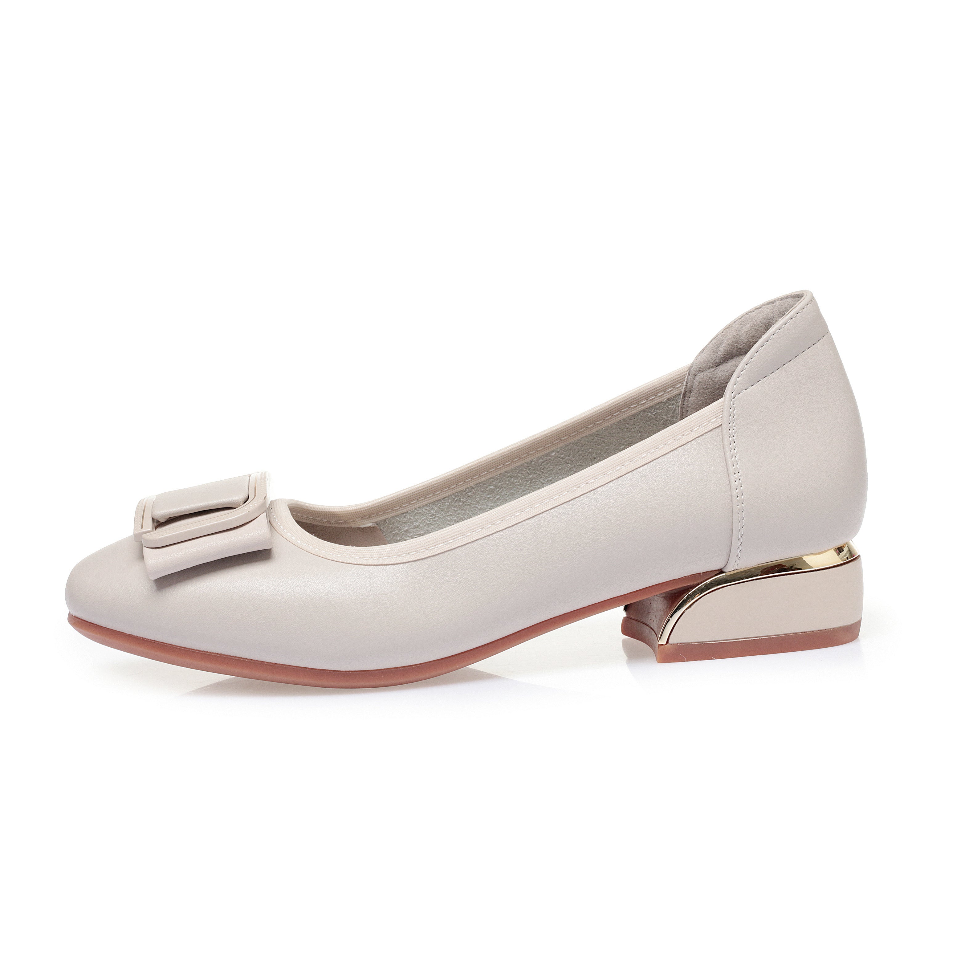CUSHHIDE Women's Classic Block Heel Pumps, 1.2-Inch Heel