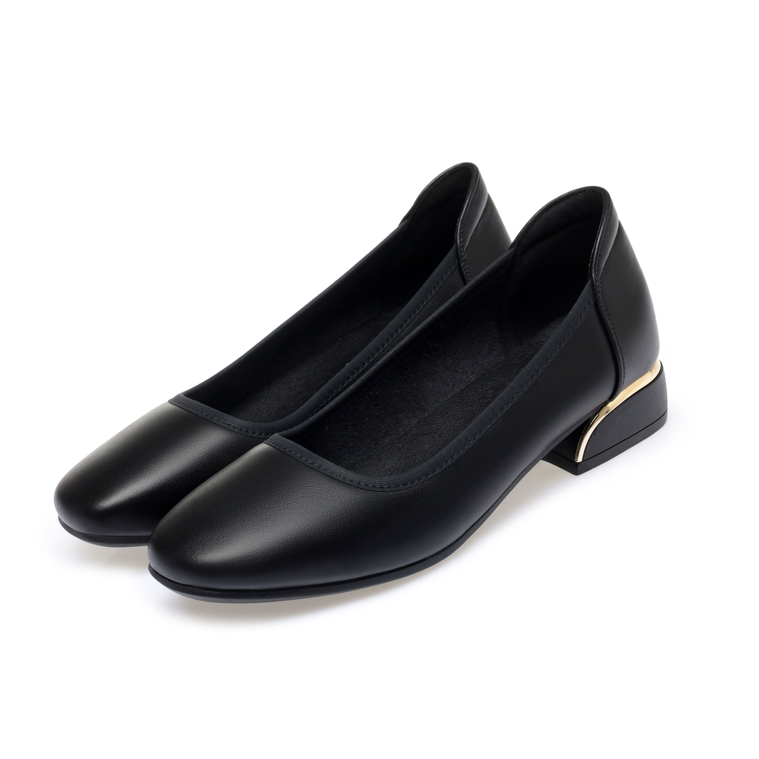 CUSHHIDE Women's Classic Block Heel Pumps, 1.2-Inch Heel