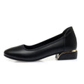 CUSHHIDE Women's Classic Block Heel Pumps, 1.2-Inch Heel