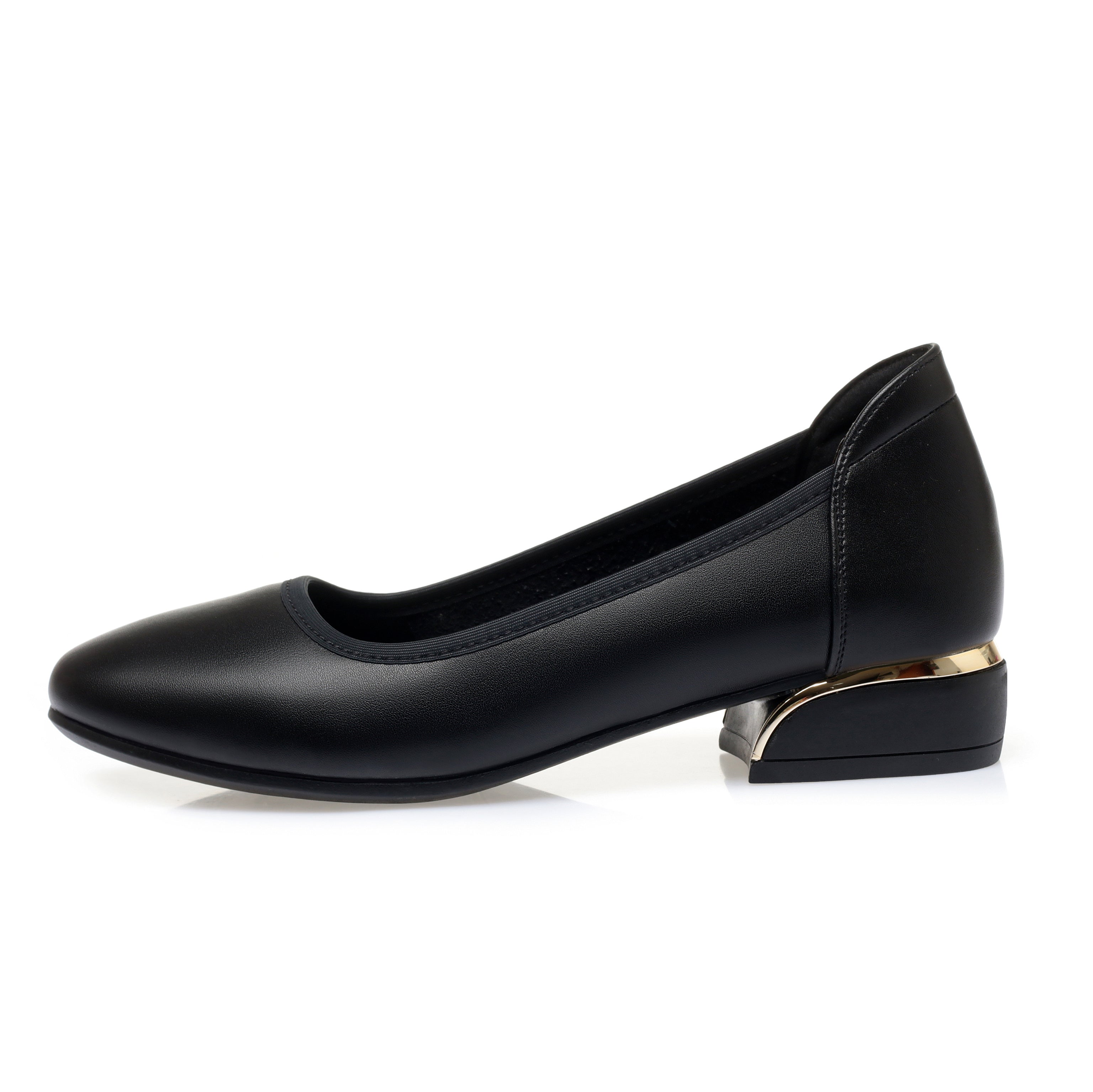 CUSHHIDE Women's Classic Block Heel Pumps, 1.2-Inch Heel