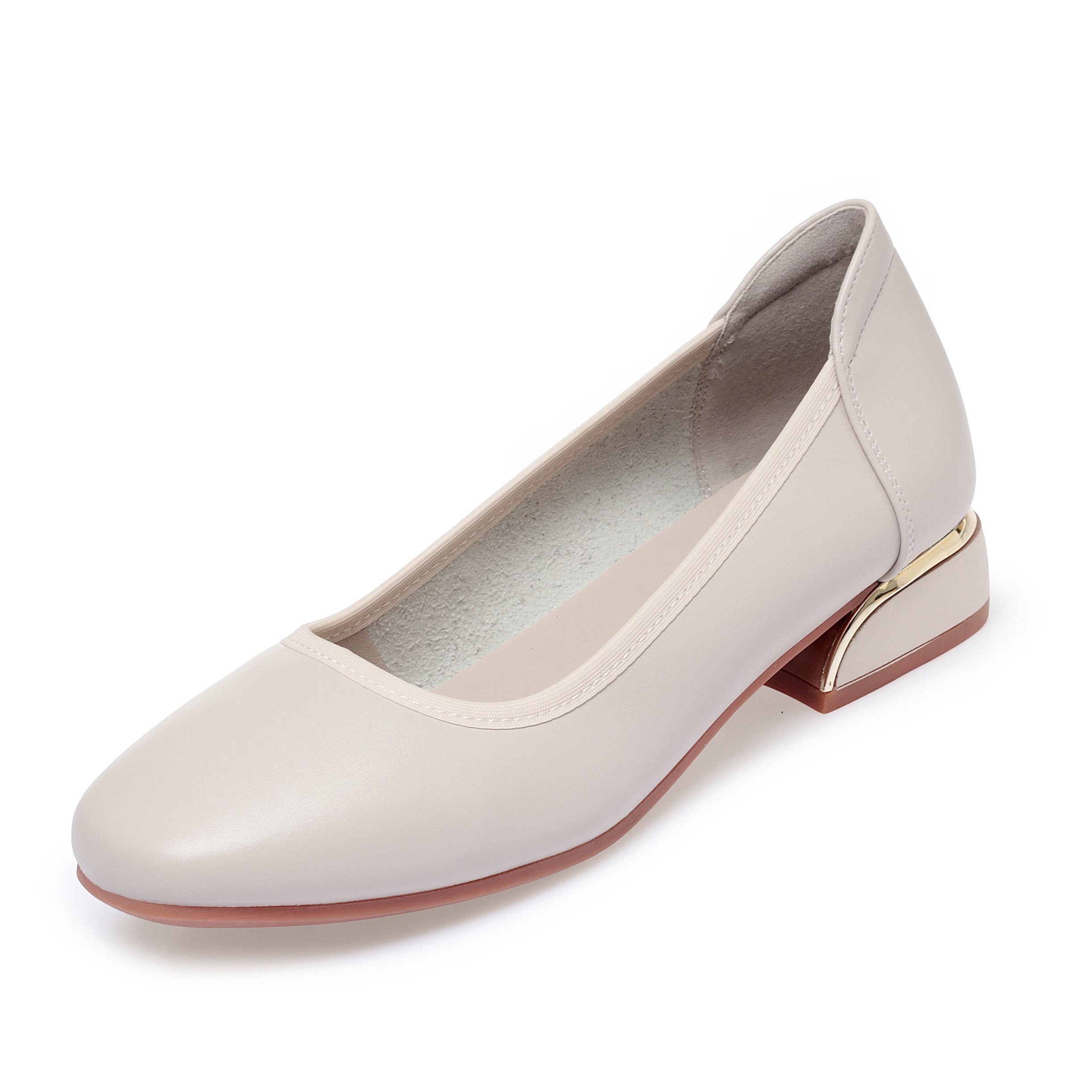 CUSHHIDE Women's Classic Block Heel Pumps, 1.2-Inch Heel