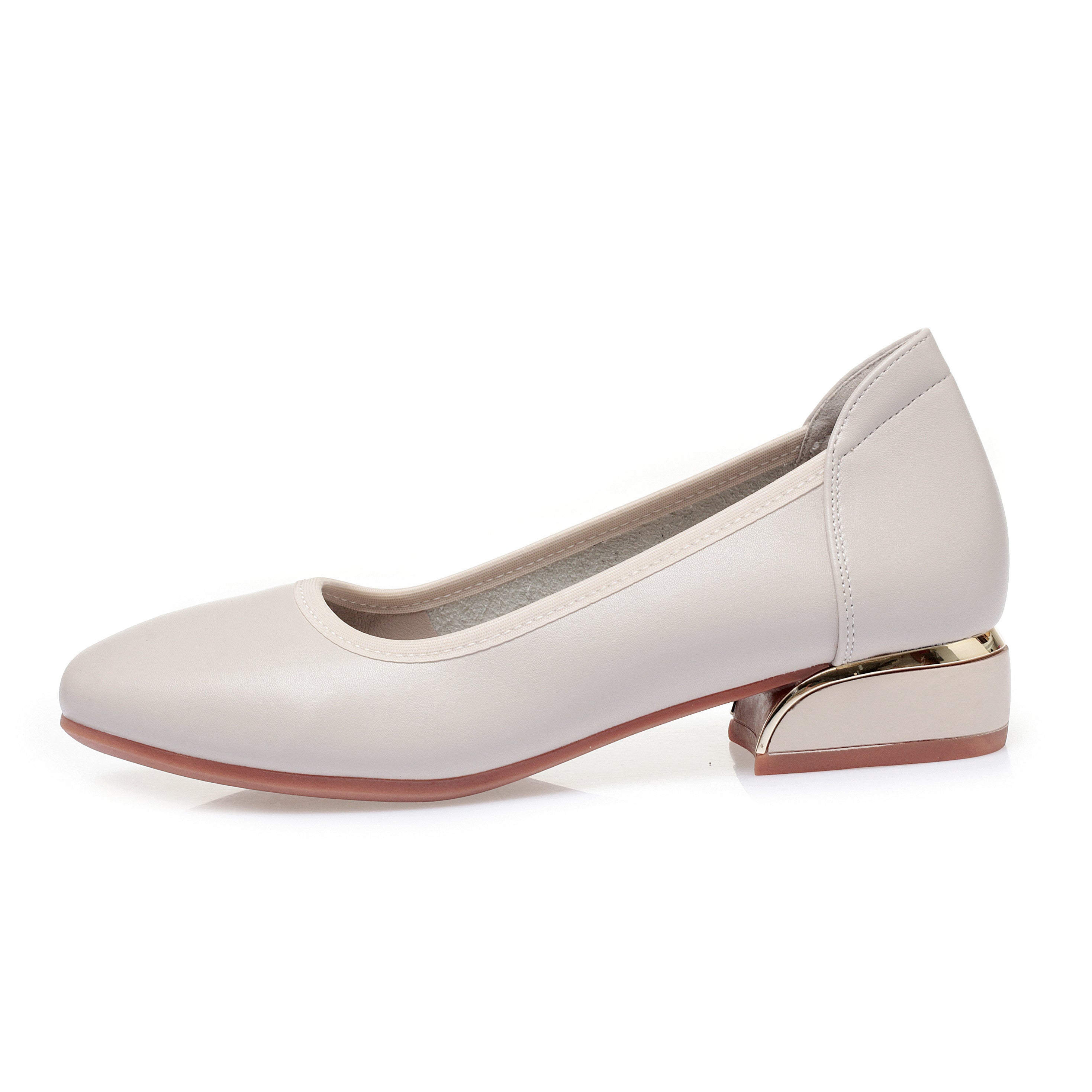CUSHHIDE Women's Classic Block Heel Pumps, 1.2-Inch Heel