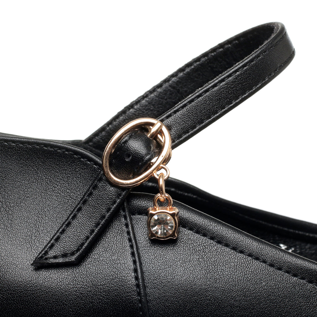 CUSHHIDE Women's Mary Jane Heels with Buckle Strap