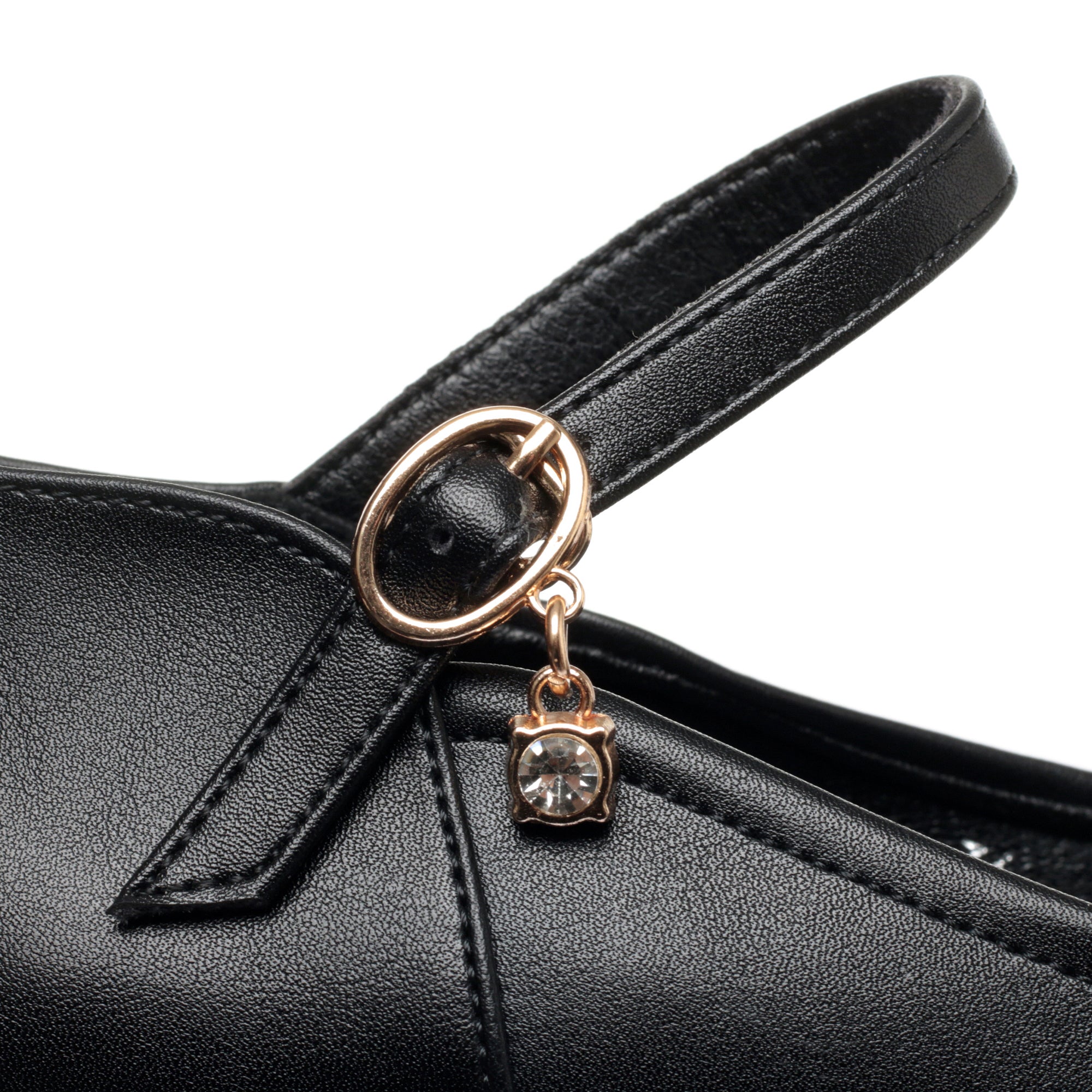 CUSHHIDE Women's Mary Jane Heels with Buckle Strap