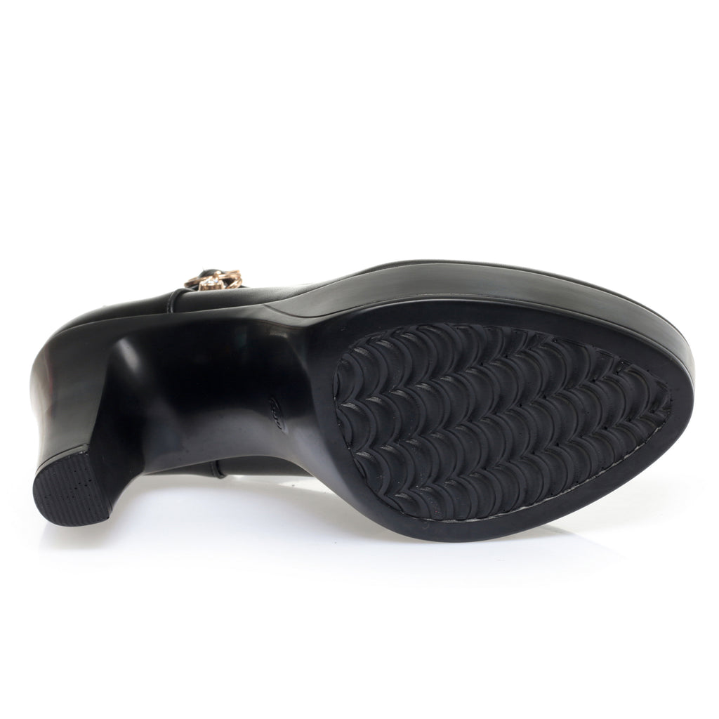 CUSHHIDE Women's Mary Jane Heels with Buckle Strap