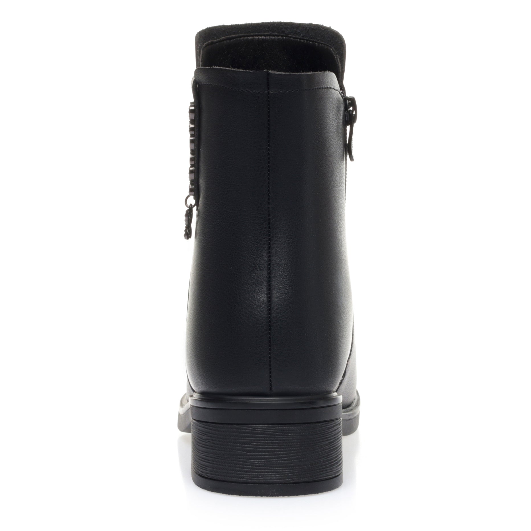 CUSHHIDE Women's Fleece-Lined Ankle Boots with Metal Buckle, 1.4-Inch Heel