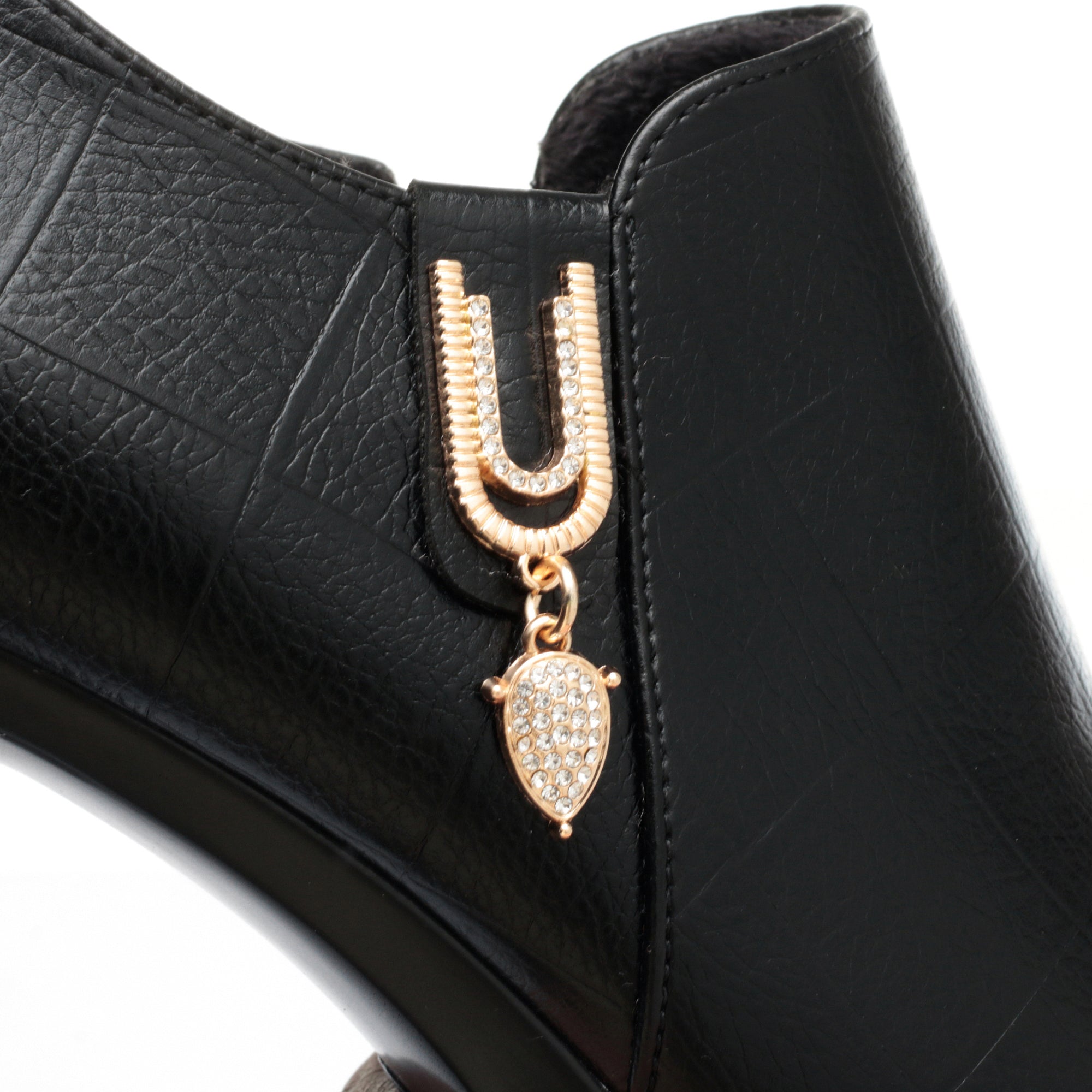 CUSHHIDE Women's Fleece-Lined Ankle Boots with Metal Accent and Side Zipper, 2.8-Inch Heel