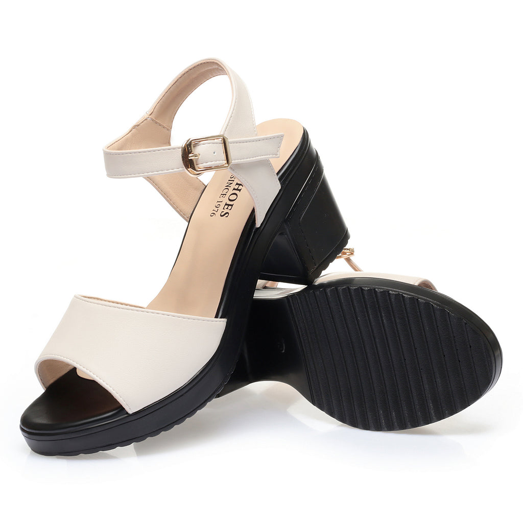 CUSHHIDE Women's Classic Slip-On Heeled Sandals, 2.2-Inch Heel