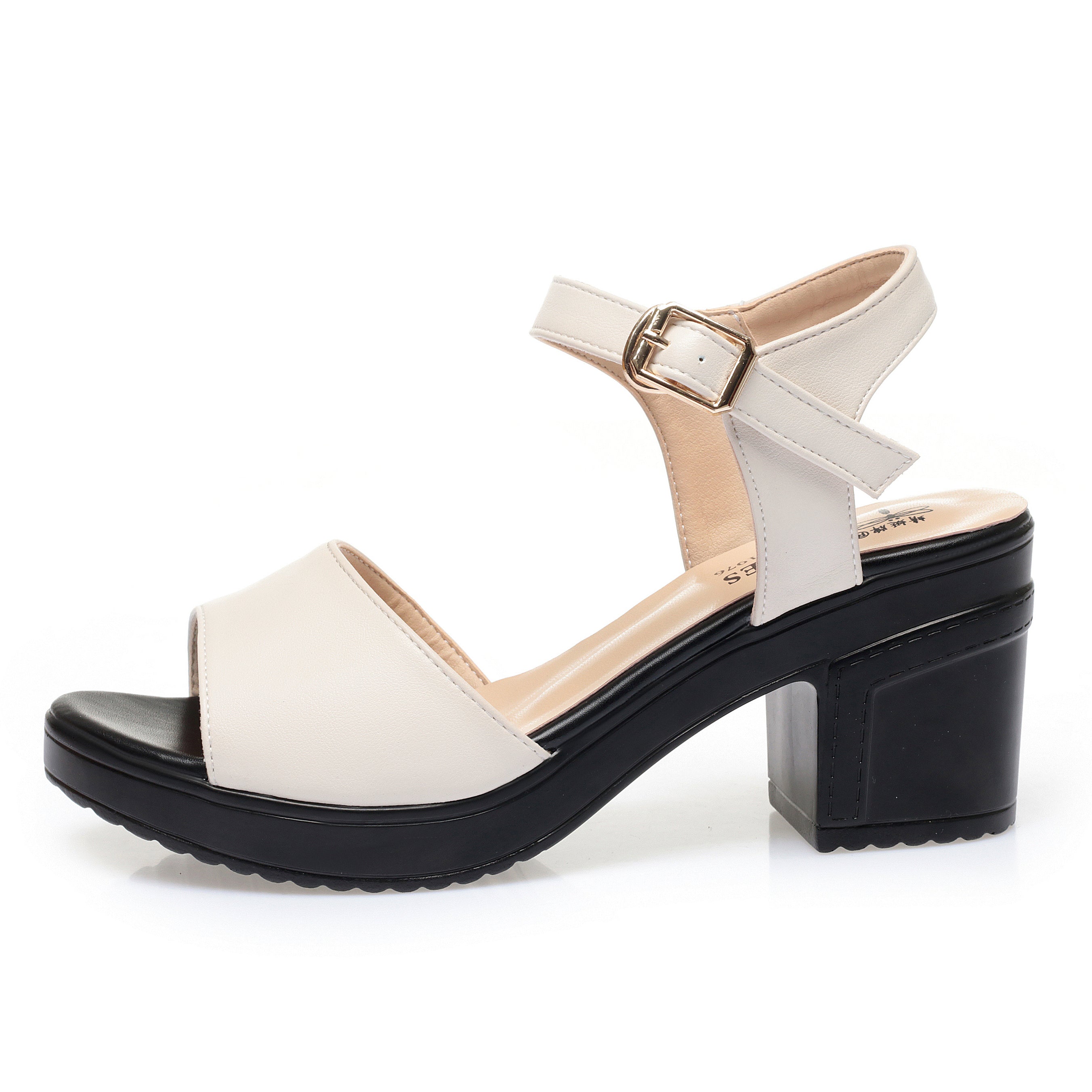 CUSHHIDE Women's Classic Slip-On Heeled Sandals, 2.2-Inch Heel