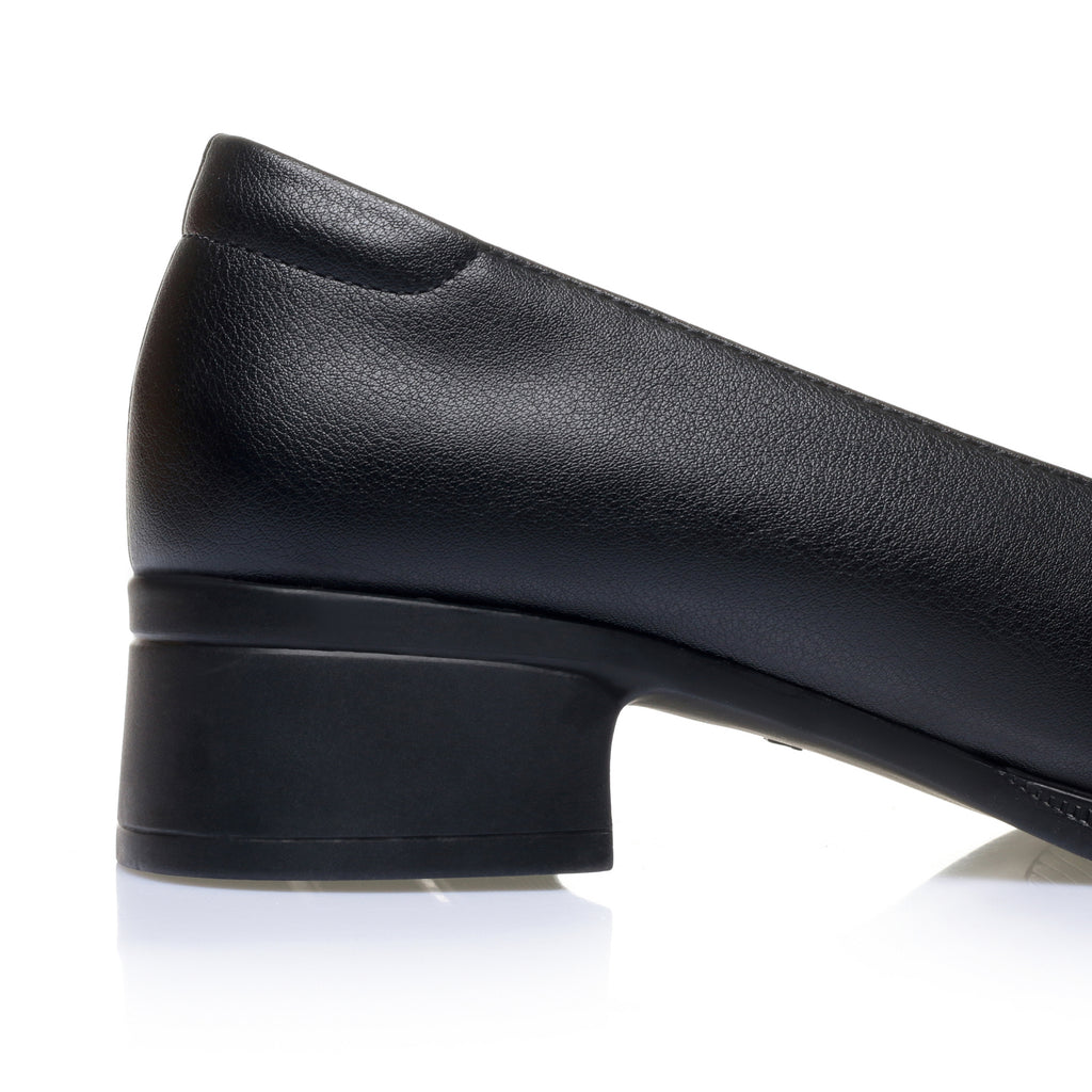 CUSHHIDE Women's Bow Block Heel Pumps, 1.6-Inch Heel