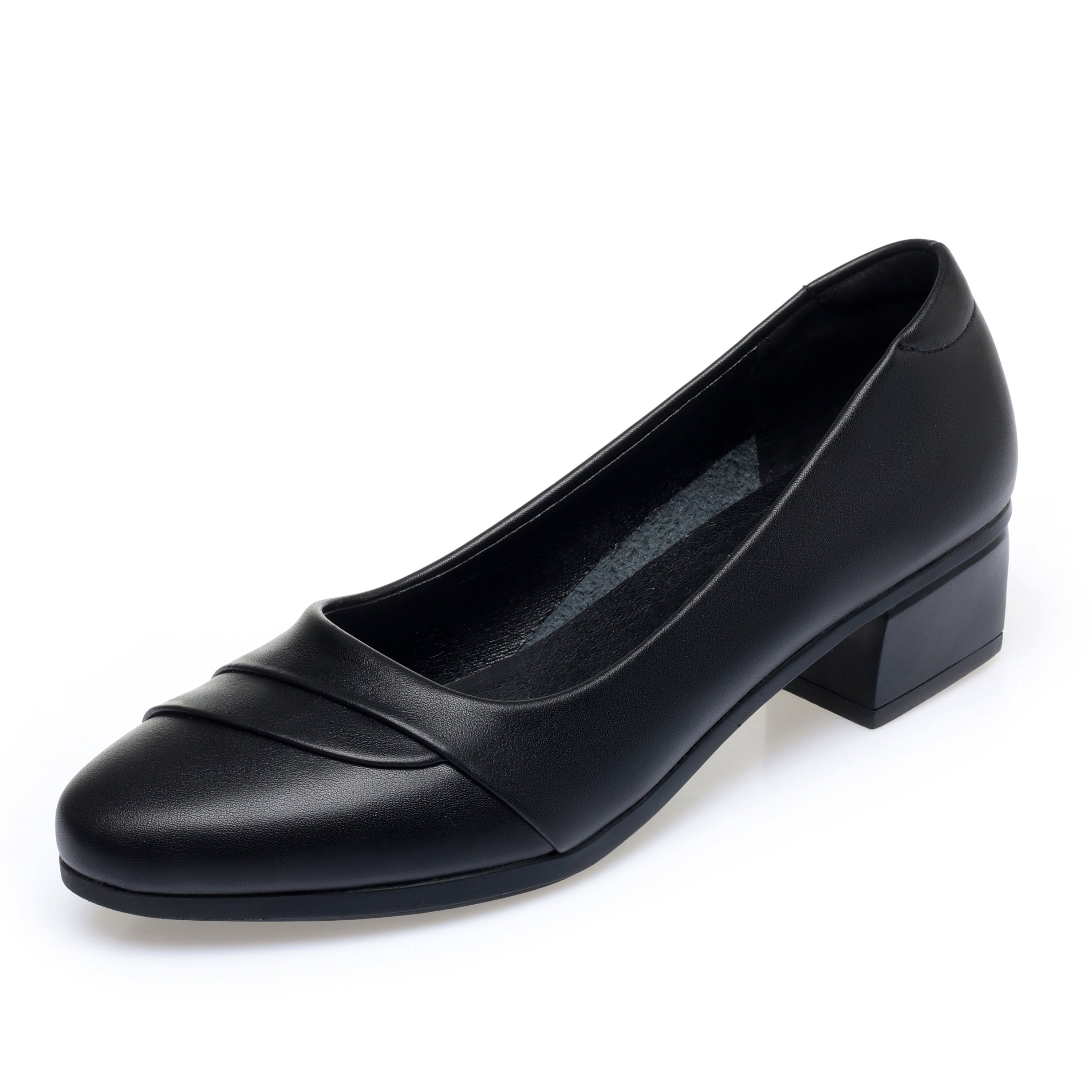 CUSHHIDE Women's Classic Block Heel Pumps, 1.6-Inch Heel