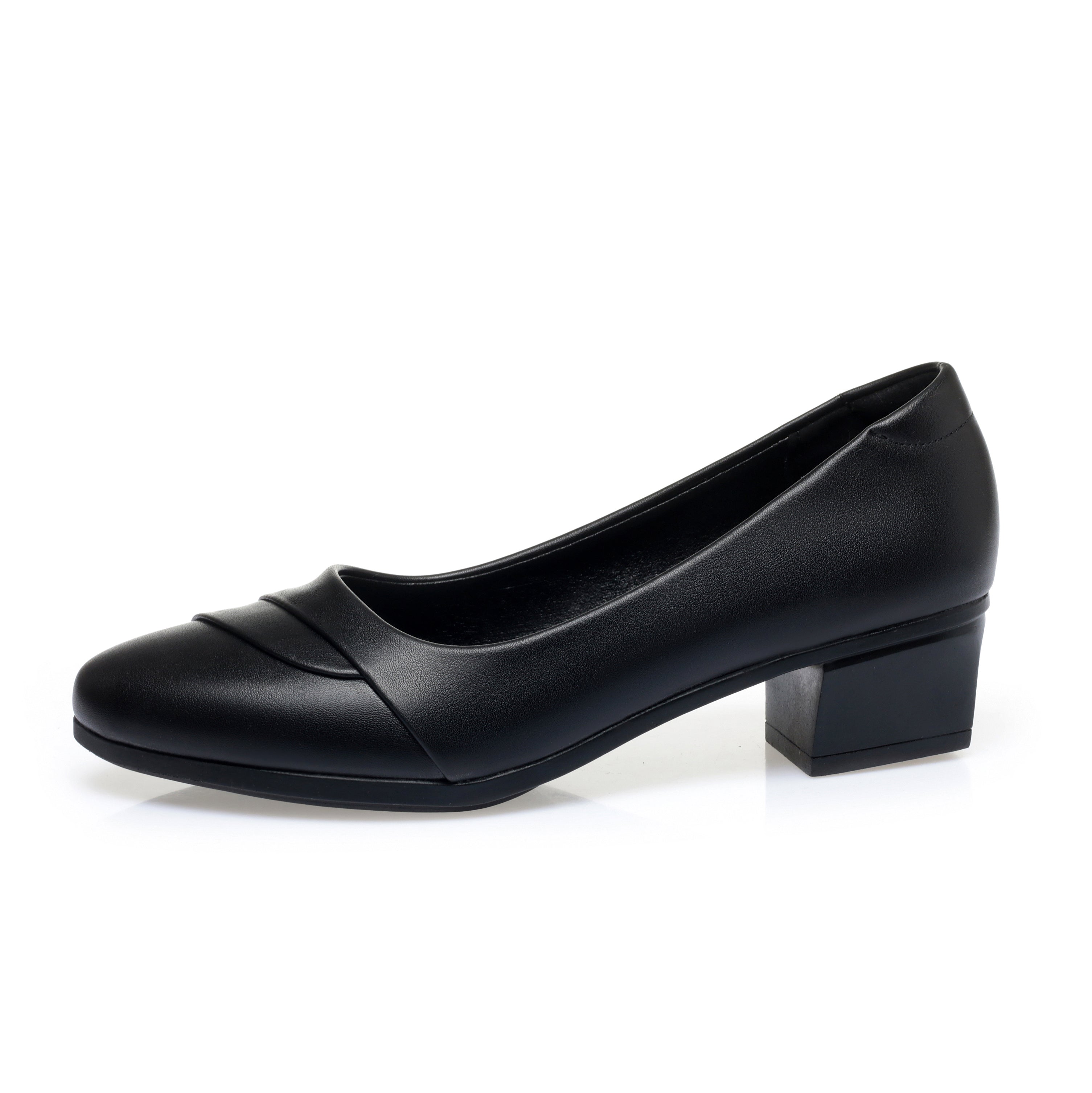 CUSHHIDE Women's Classic Block Heel Pumps, 1.6-Inch Heel