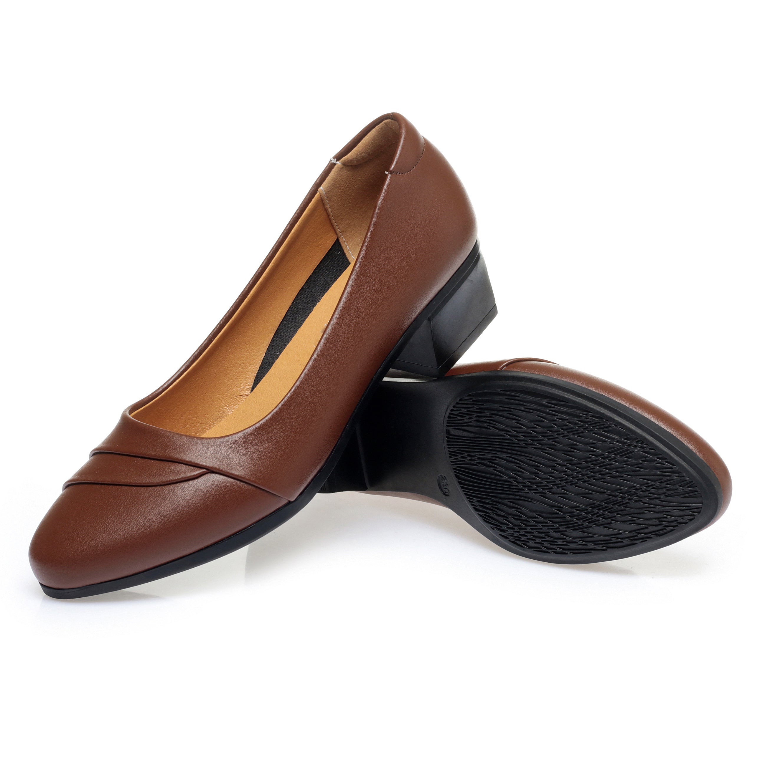 CUSHHIDE Women's Classic Block Heel Pumps, 1.6-Inch Heel