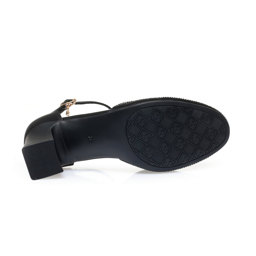 CUSHHIDE Women's Mesh Heeled Sandals with Buckle Strap