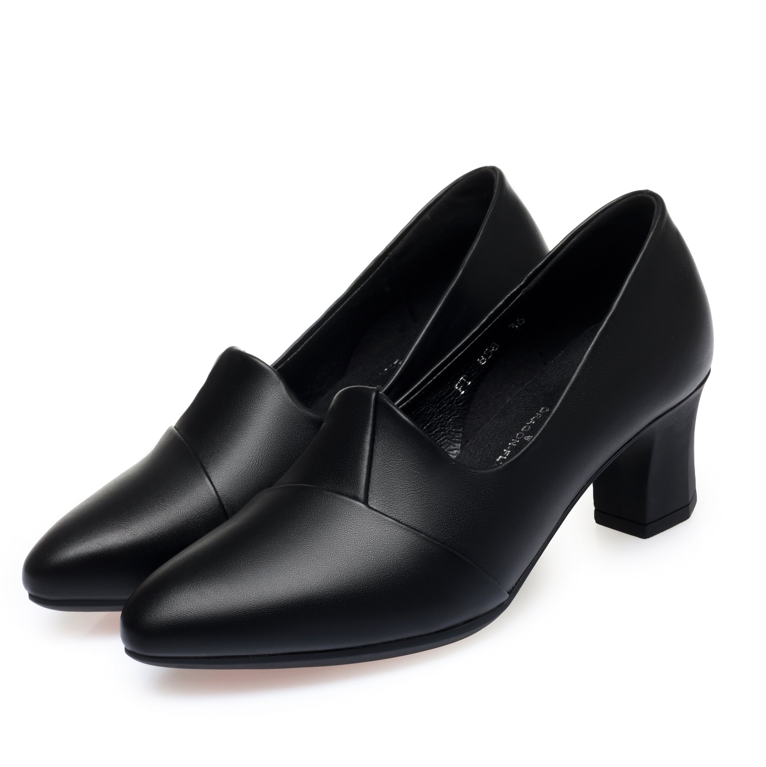 CUSHHIDE Women's Classic Block Heel Pumps, 2.2-Inch Heel