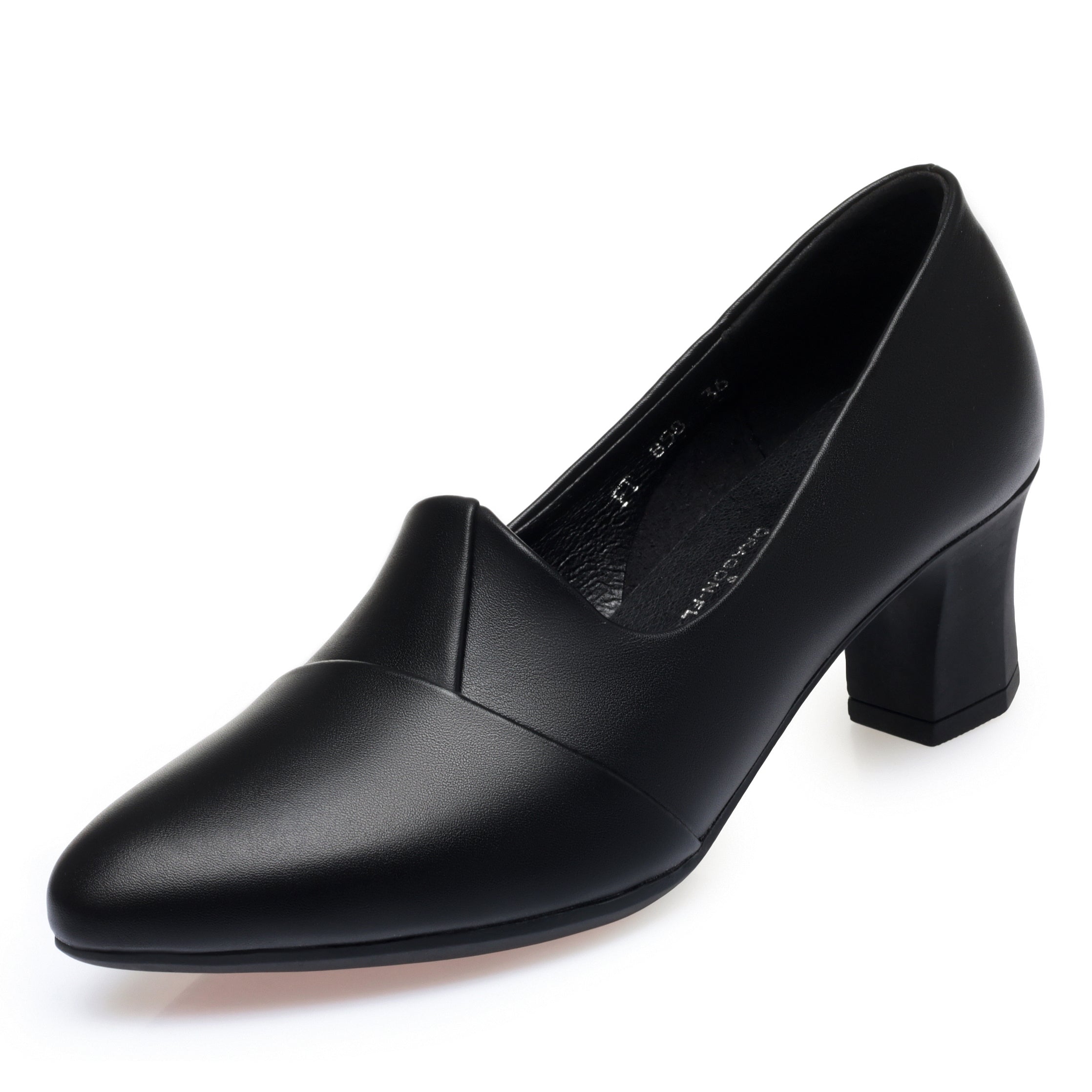 CUSHHIDE Women's Classic Block Heel Pumps, 2.2-Inch Heel