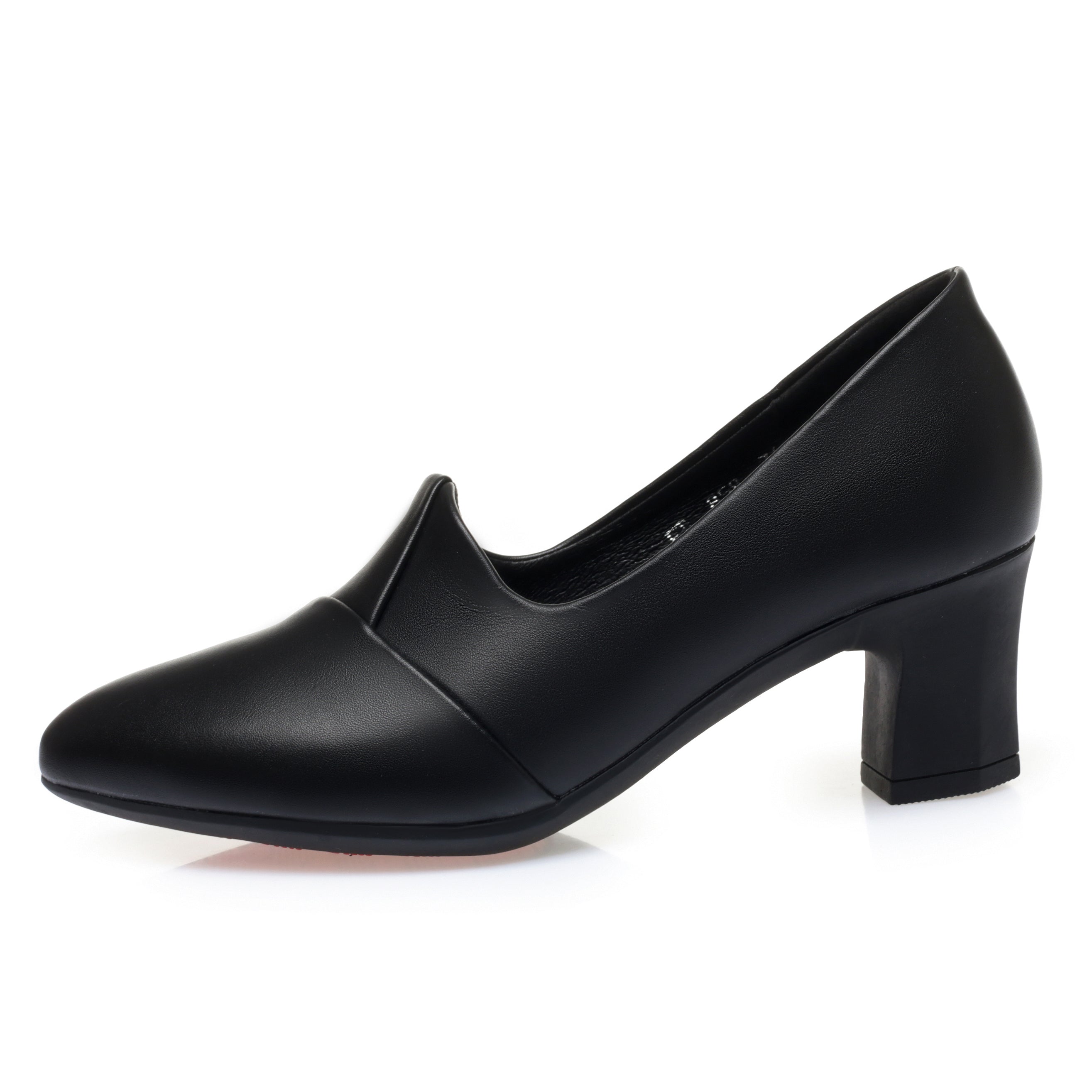 CUSHHIDE Women's Classic Block Heel Pumps, 2.2-Inch Heel