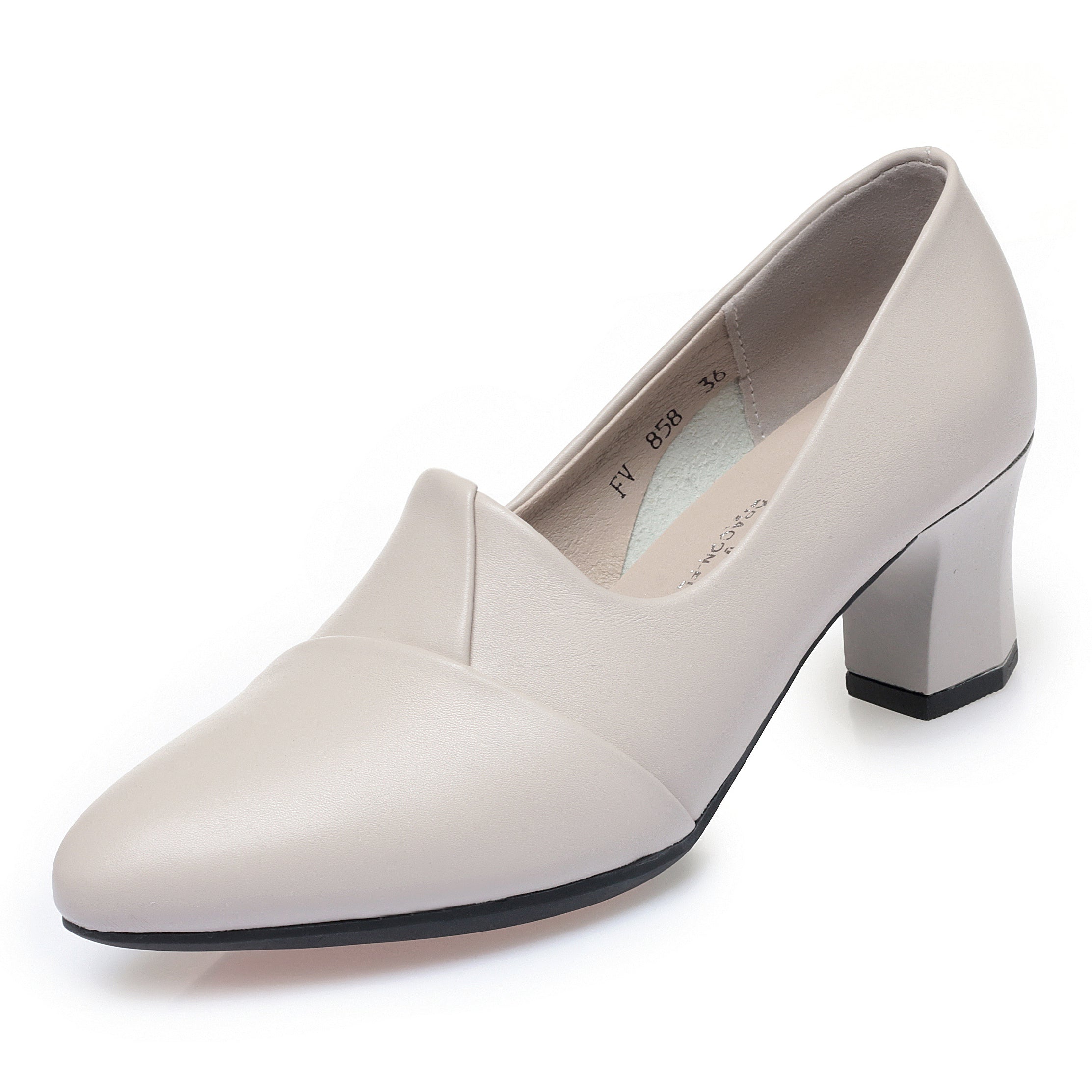 CUSHHIDE Women's Classic Block Heel Pumps, 2.2-Inch Heel
