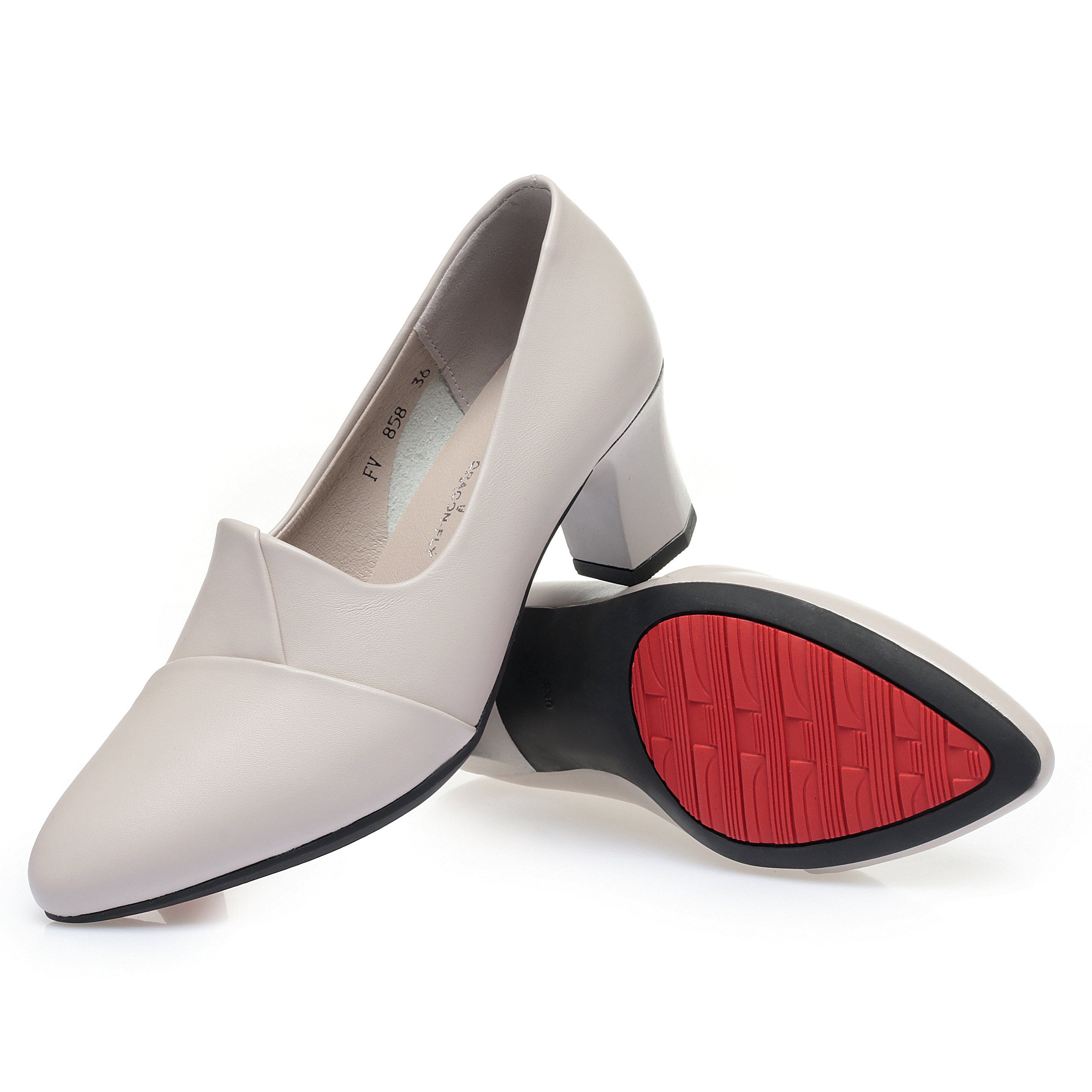 CUSHHIDE Women's Classic Block Heel Pumps, 2.2-Inch Heel