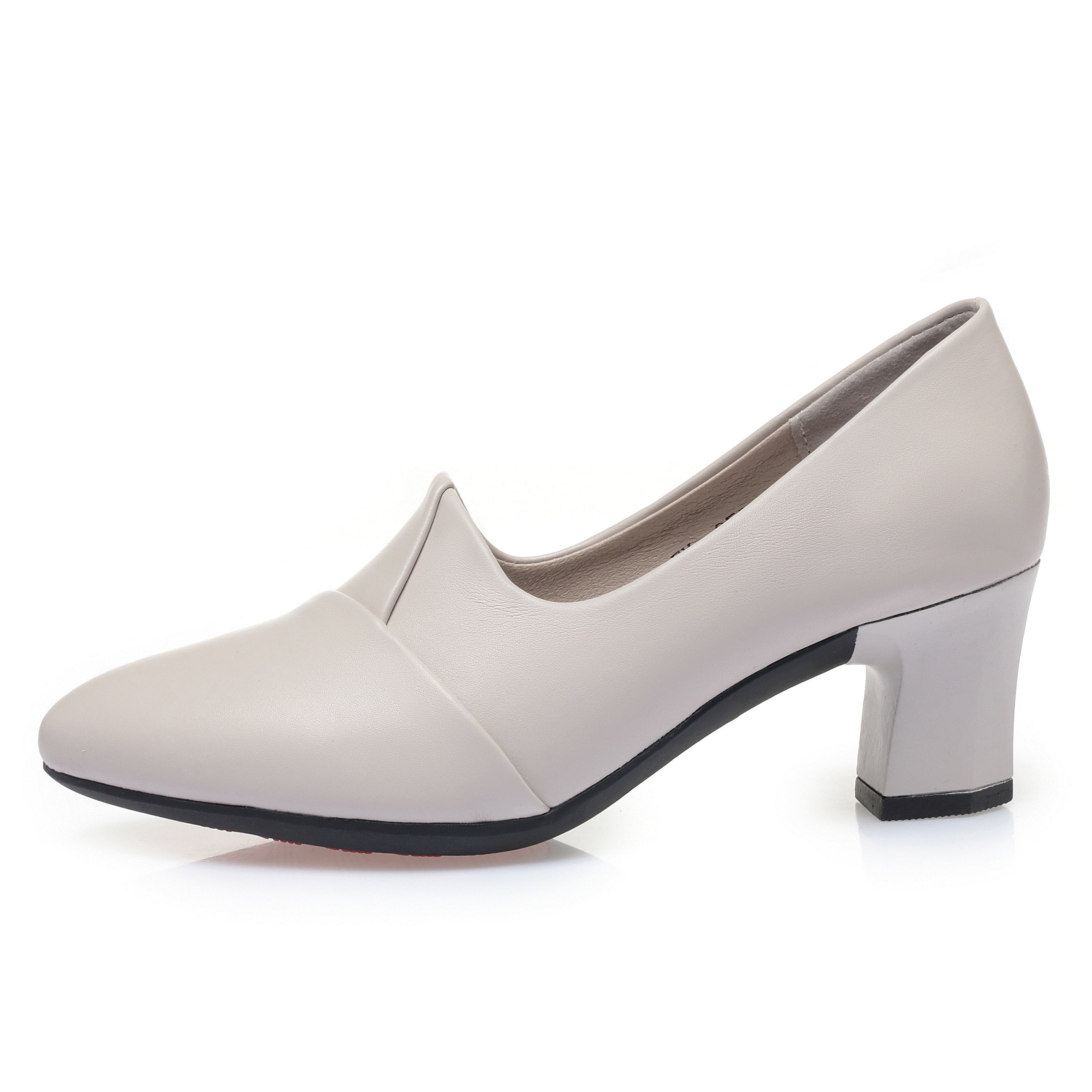 CUSHHIDE Women's Classic Block Heel Pumps, 2.2-Inch Heel