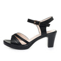 CUSHHIDE Women's Classic Heeled Sandals with Buckle Strap, 2.6-3.1-Inch Heel