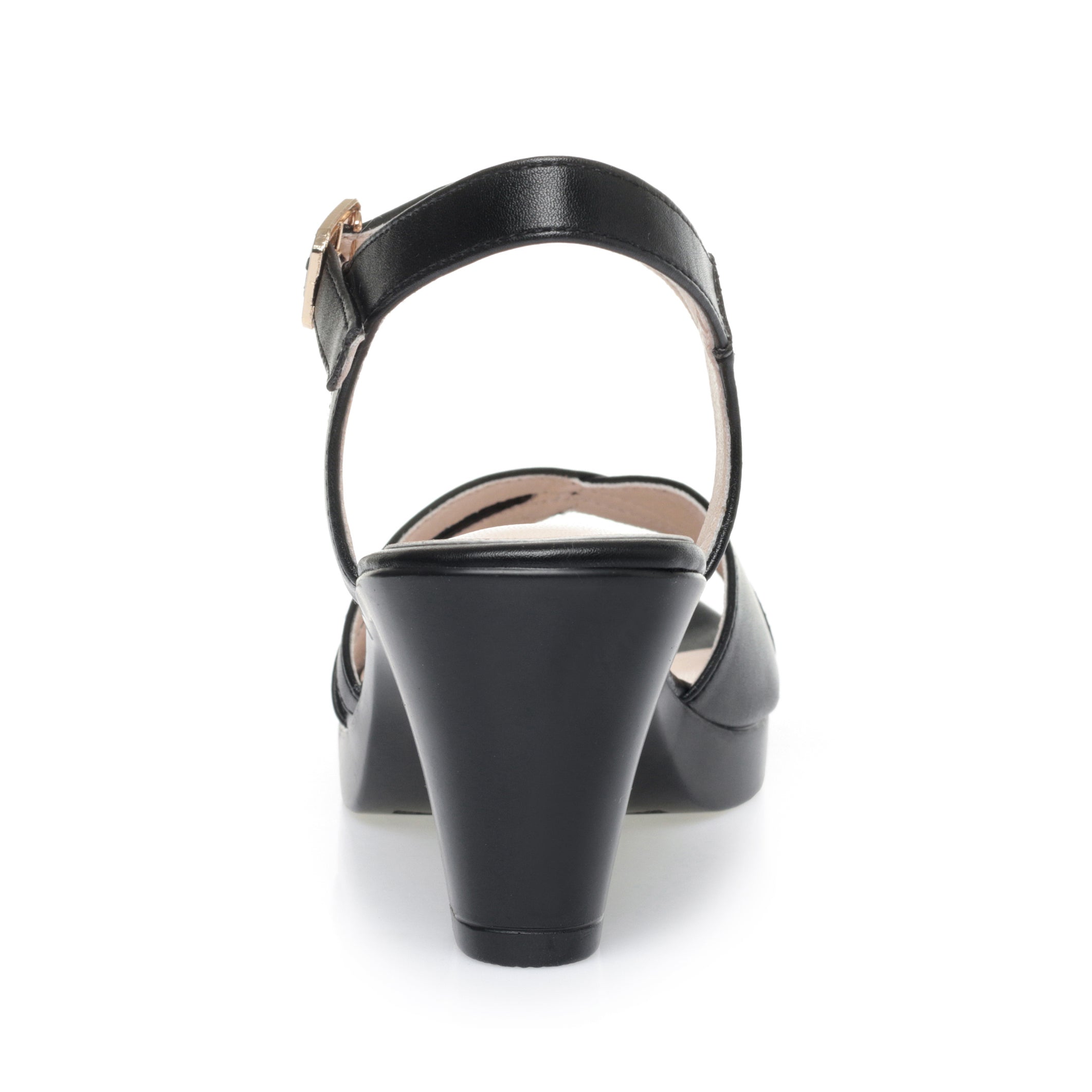 CUSHHIDE Women's Classic Heeled Sandals with Buckle Strap, 2.6-3.1-Inch Heel