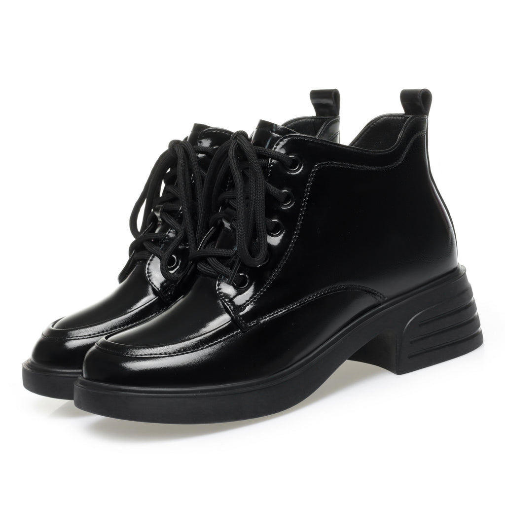 CUSHHIDE Women's Classic Fleece-Lined Ankle Boots, 1.8-Inch Heel