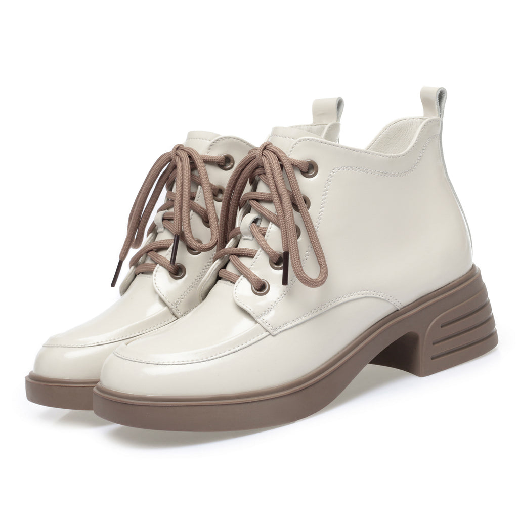 CUSHHIDE Women's Classic Fleece-Lined Ankle Boots, 1.8-Inch Heel