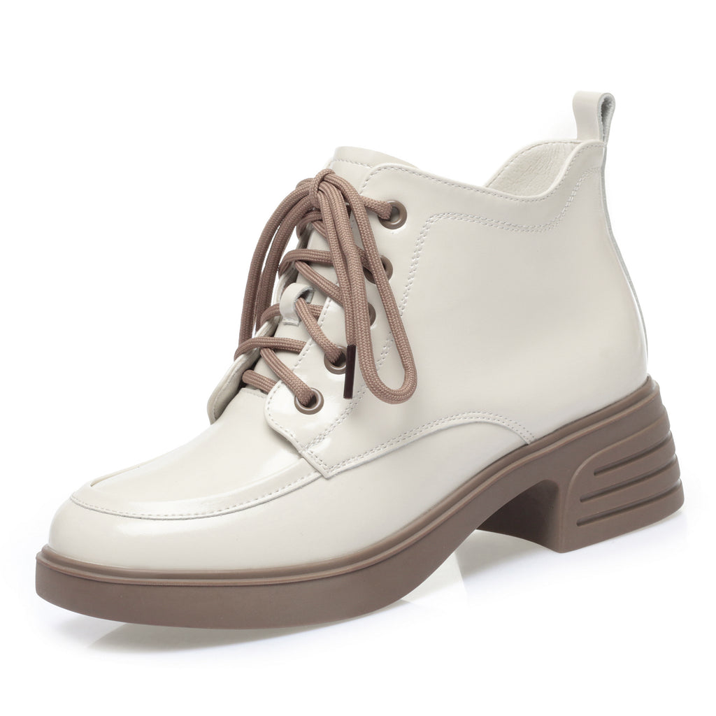 CUSHHIDE Women's Classic Fleece-Lined Ankle Boots, 1.8-Inch Heel