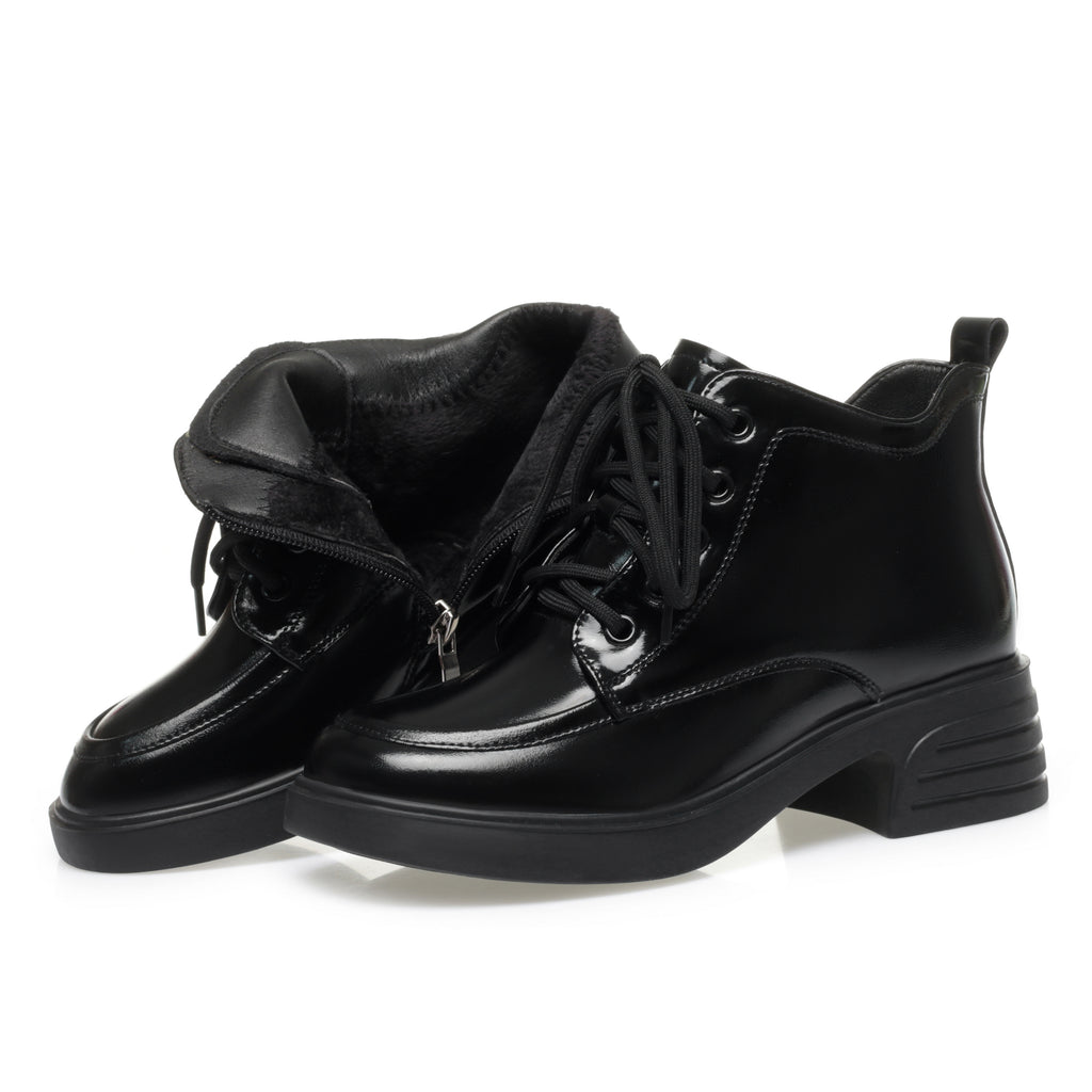 CUSHHIDE Women's Classic Fleece-Lined Ankle Boots, 1.8-Inch Heel