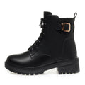 CUSHHIDE Women's Fleece-Lined Combat-Inspired Ankle Boots