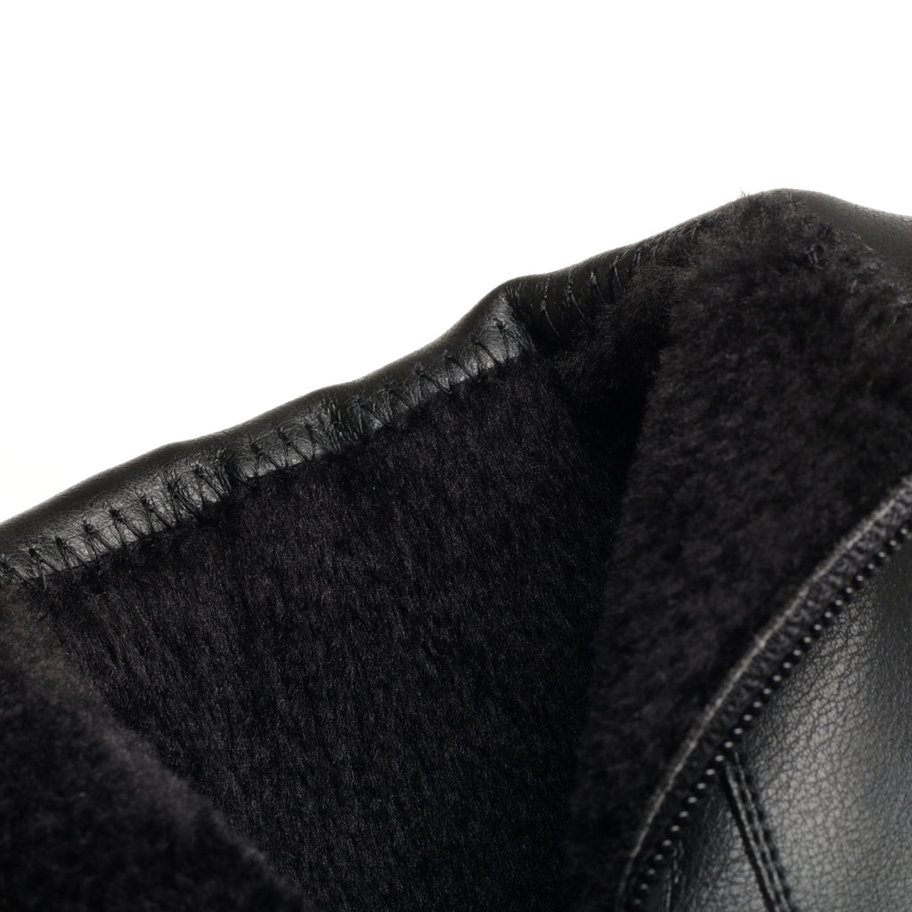 CUSHHIDE Women's Fleece-Lined Combat-Inspired Ankle Boots