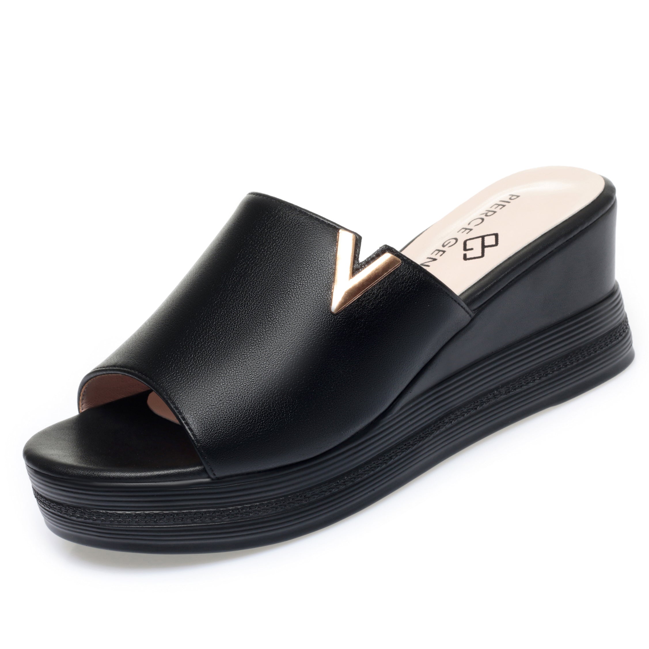 CUSHHIDE Women's Classic Heeled Sandals with Buckle Strap, 2.4-Inch Heel