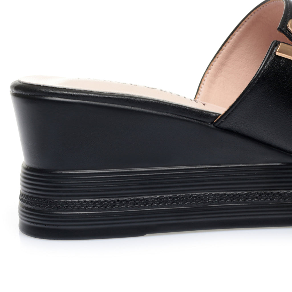 CUSHHIDE Women's Classic Heeled Sandals with Buckle Strap, 2.4-Inch Heel