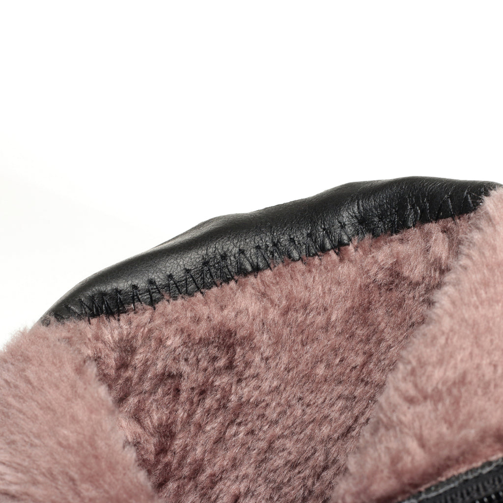 CUSHHIDE Women's Fleece-Lined Ankle Boots with Metal Accent, 1.6-Inch Heel