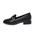 CUSHHIDE Women's Metal Accent Loafers, 1-Inch Heel