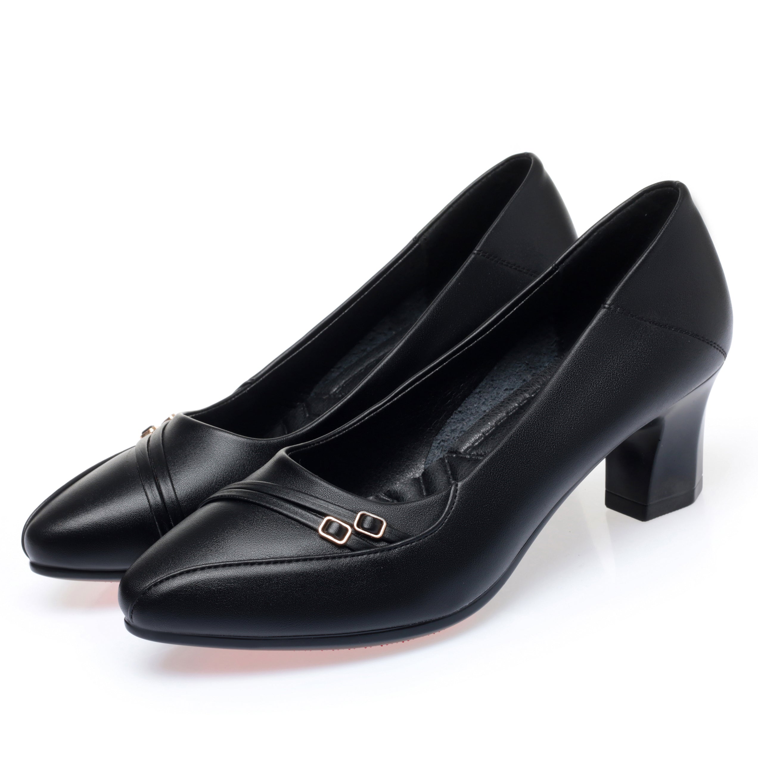 CUSHHIDE Women's Metal Accent Dress Heels