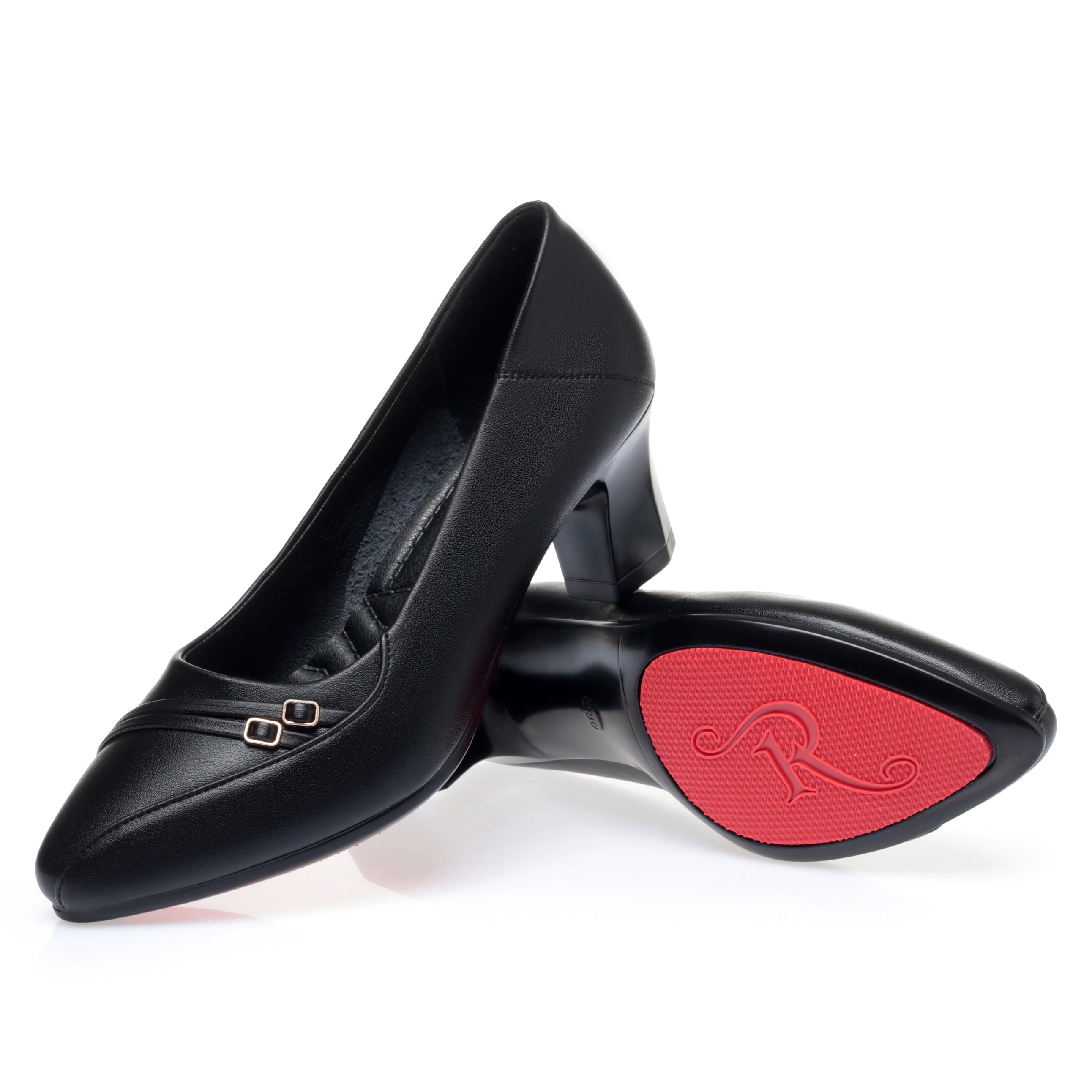 CUSHHIDE Women's Metal Accent Dress Heels