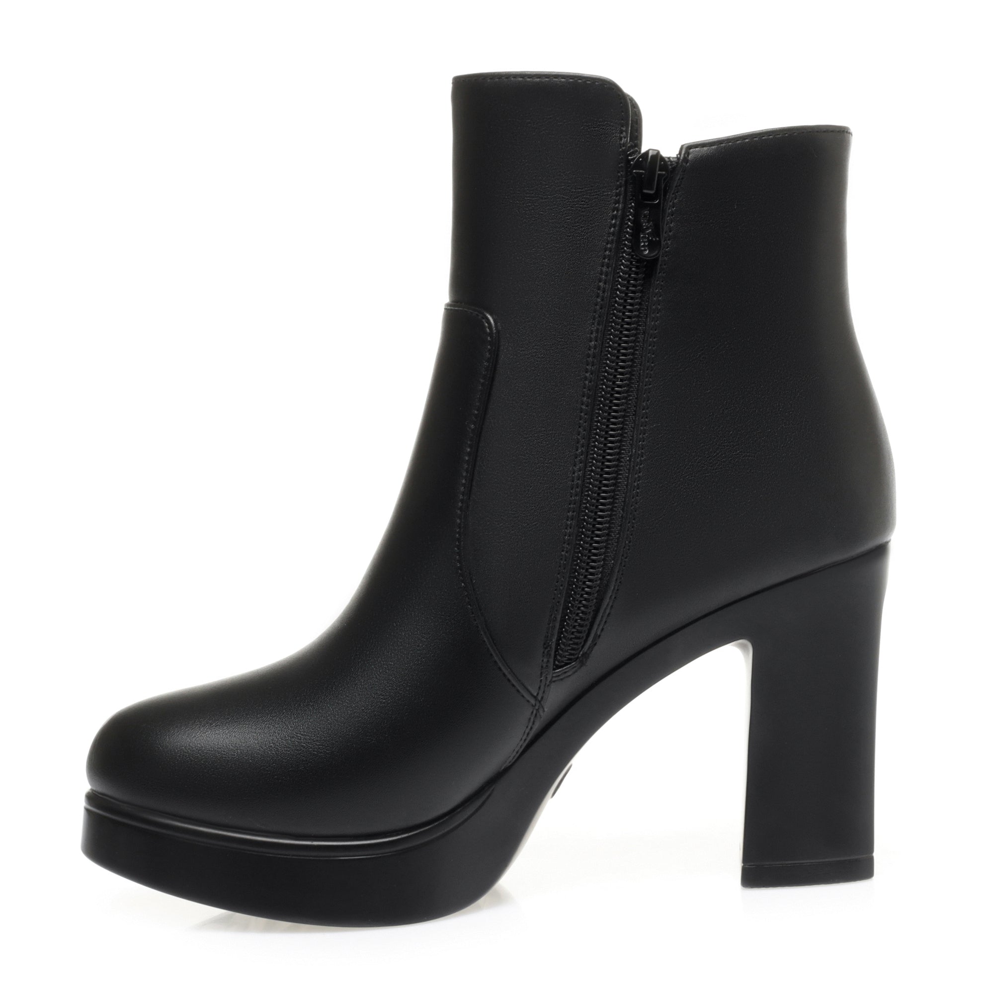 CUSHHIDE Women's Fleece-Lined Ankle Boots with Metal Accent, 2.8-3.5-Inch Heel