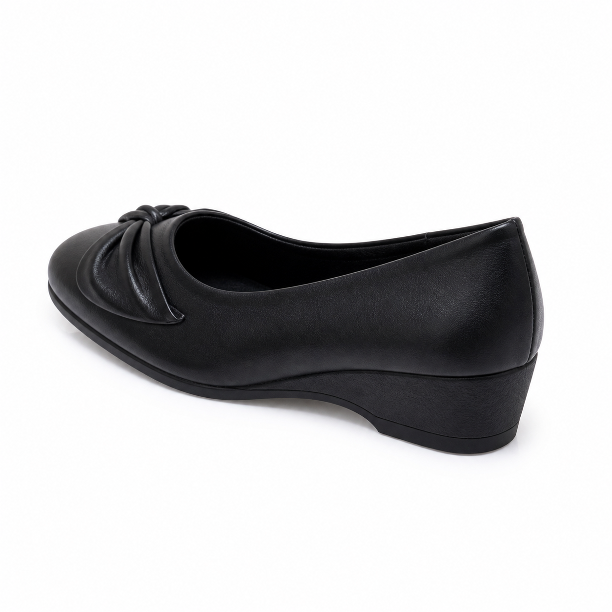 CUSHHIDE Women's Bow Wedge Shoes