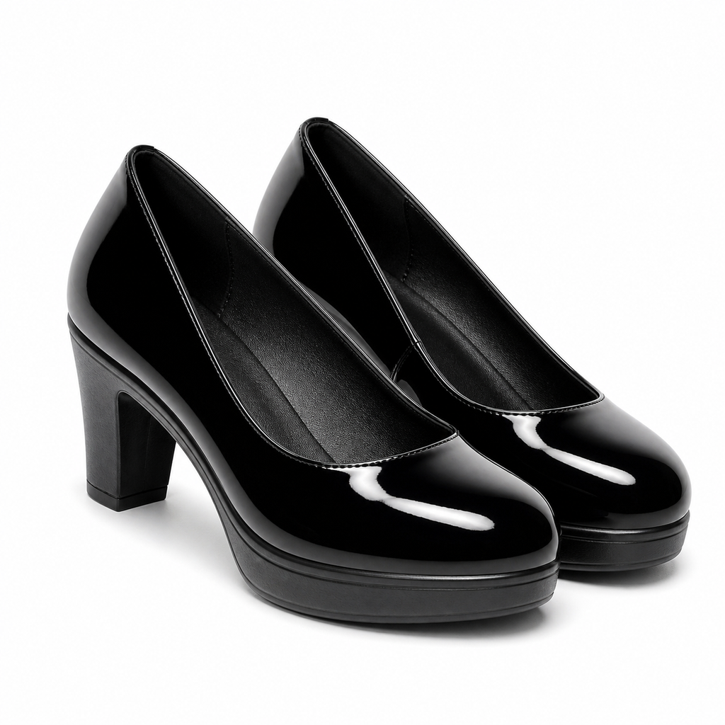 CUSHHIDE Women's Patent-Look Dress Heels