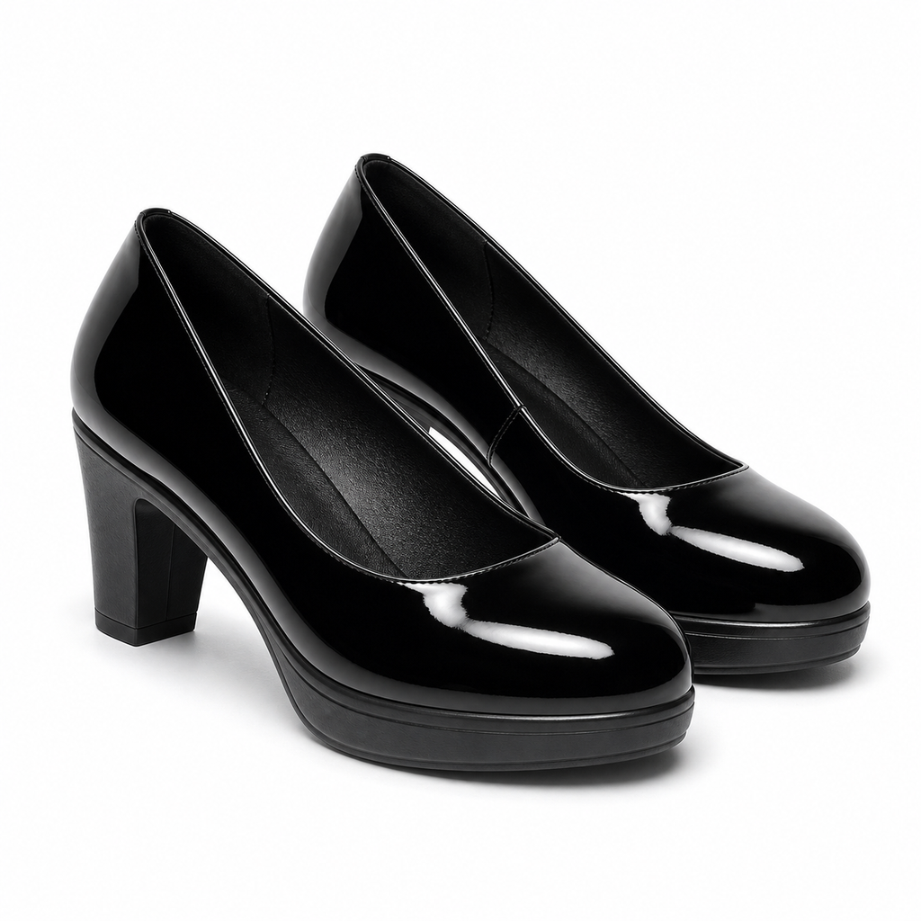 CUSHHIDE Women's Patent-Look Dress Heels