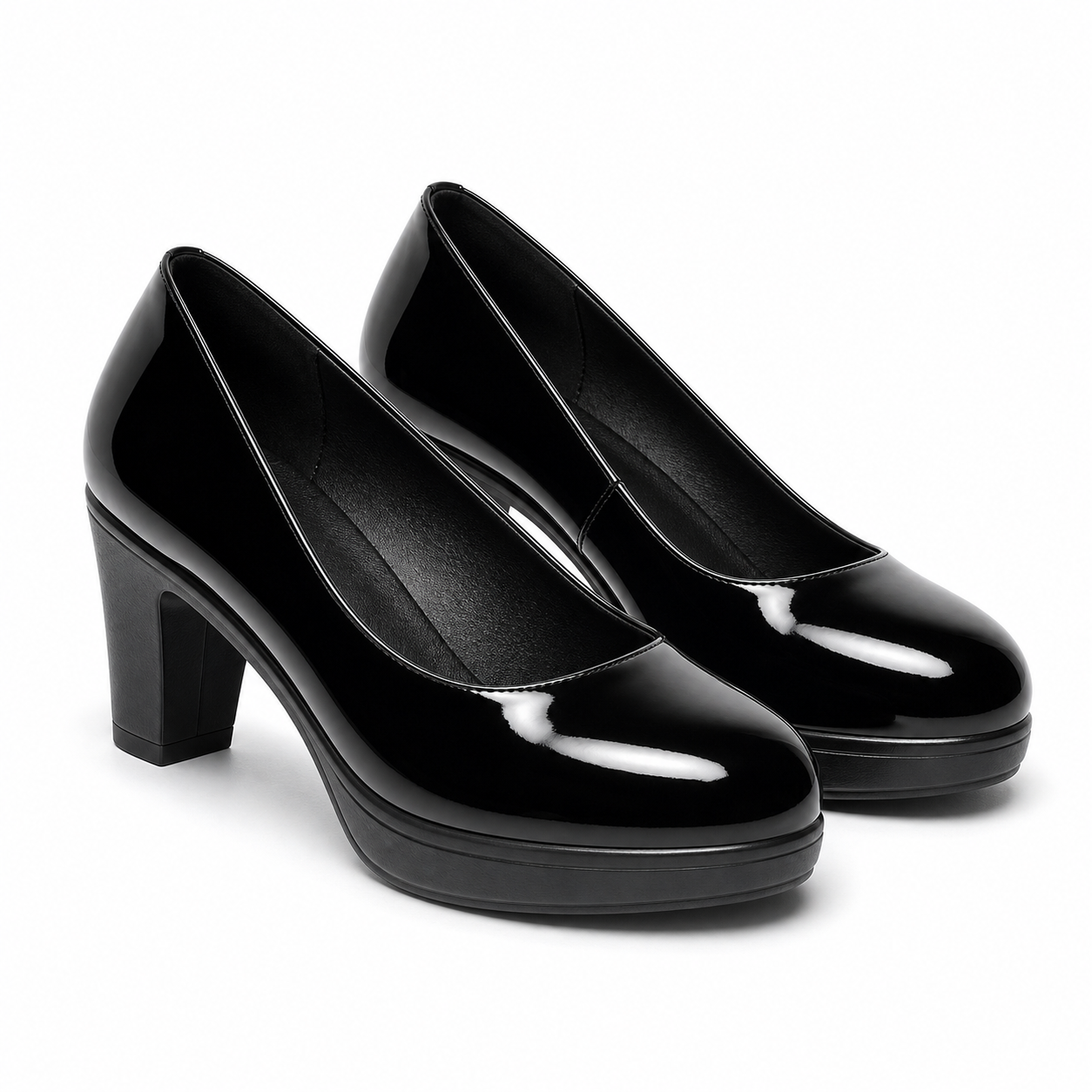 CUSHHIDE Women's Patent-Look Dress Heels