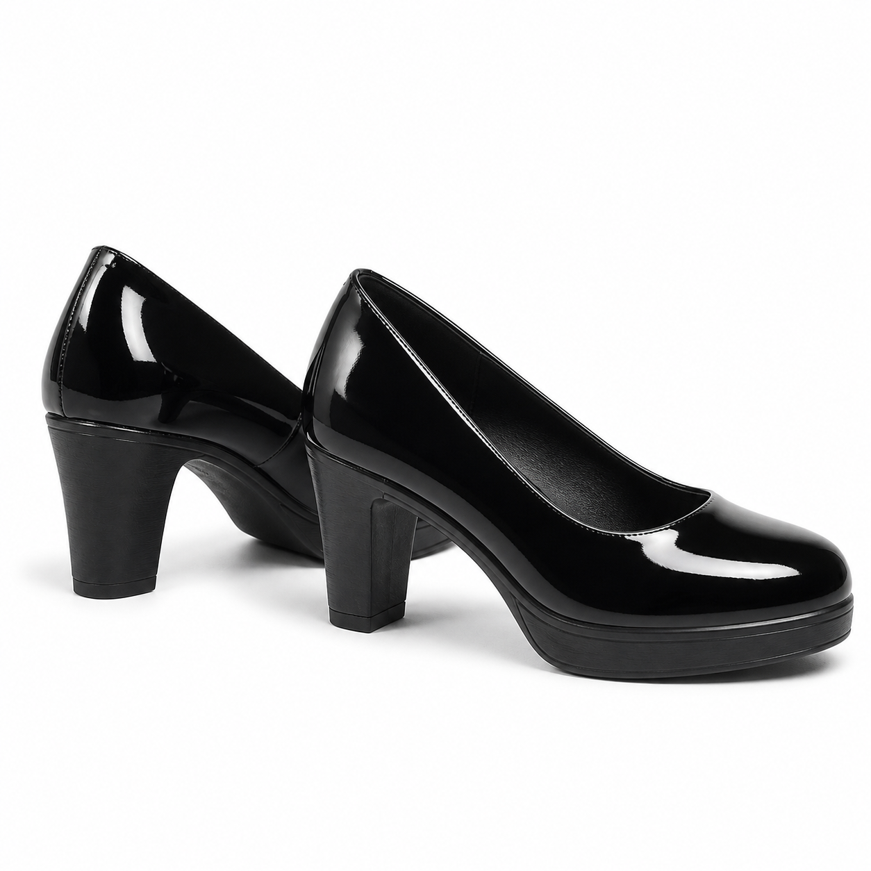 CUSHHIDE Women's Patent-Look Dress Heels